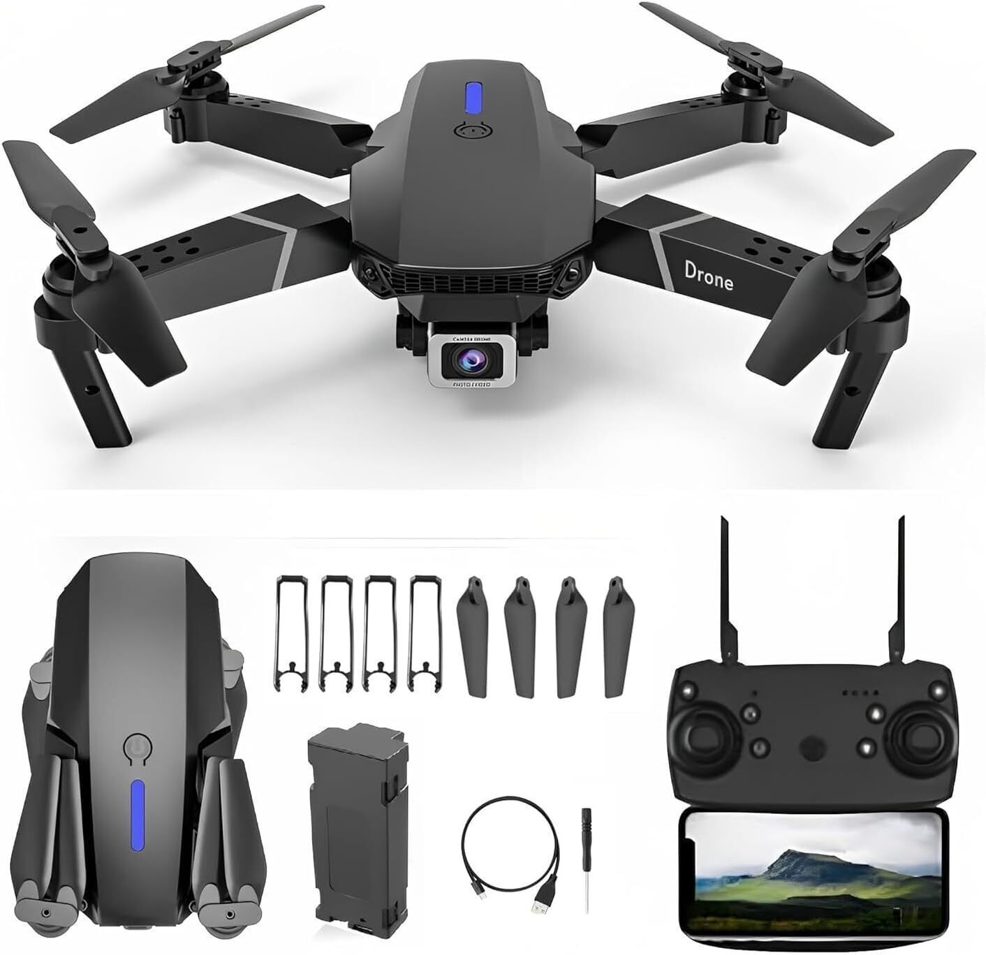 jay E88 Pro Drone 4k HD foldable Drone With Camera 4k HD 720p Live Video Drone_a27 Drone-picture-11