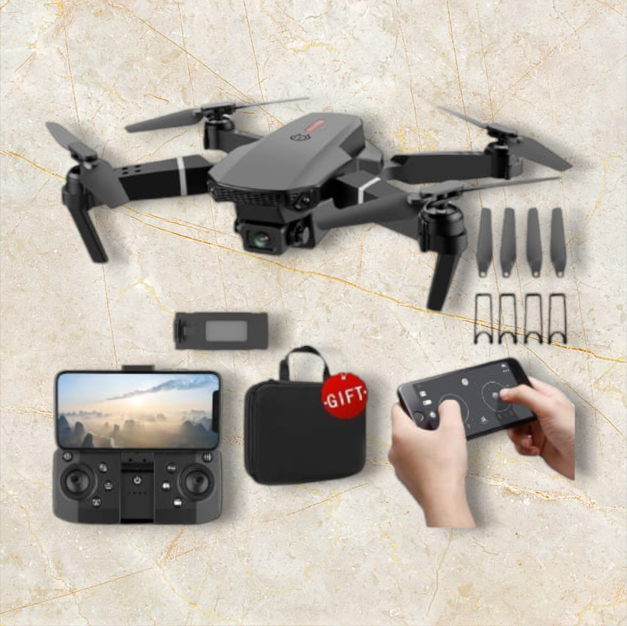 swa mi Drone WiFi Camera Drone Remote Control Quadcopter 360 Flip Stunt Drone_11 Drone image 1