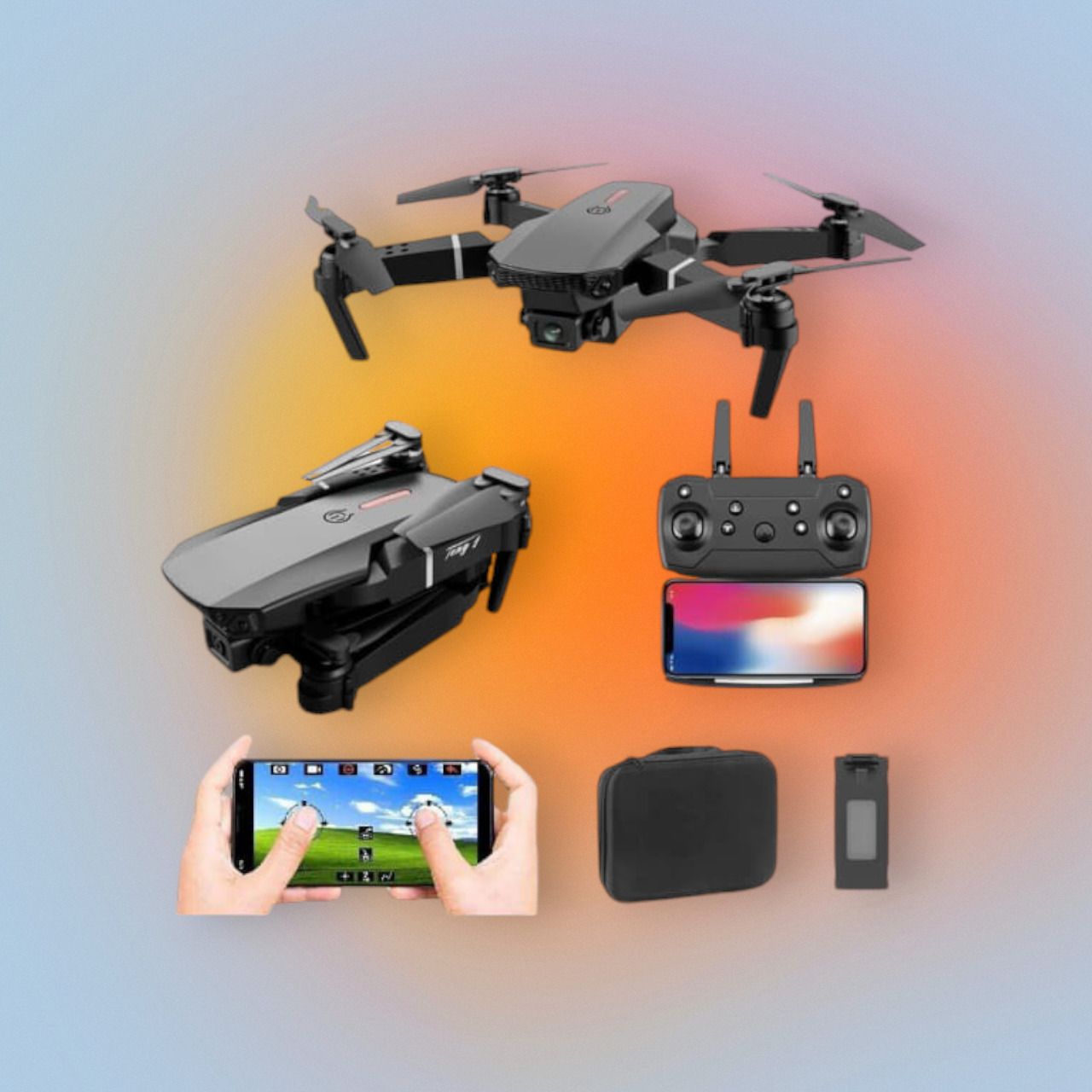 swa mi E88 Camera dronremot Control Quadcopter 360 Flip Stunt WiFi Wings 2 Batteries_14 Drone-picture-46