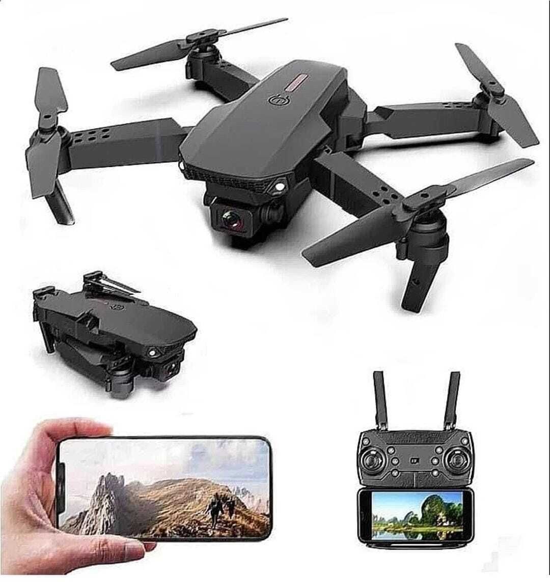kidsbuddy New Good Quality Quadcopter E88 WIFI Drone With Wide Angle HD Camera Drone Drone-picture-14