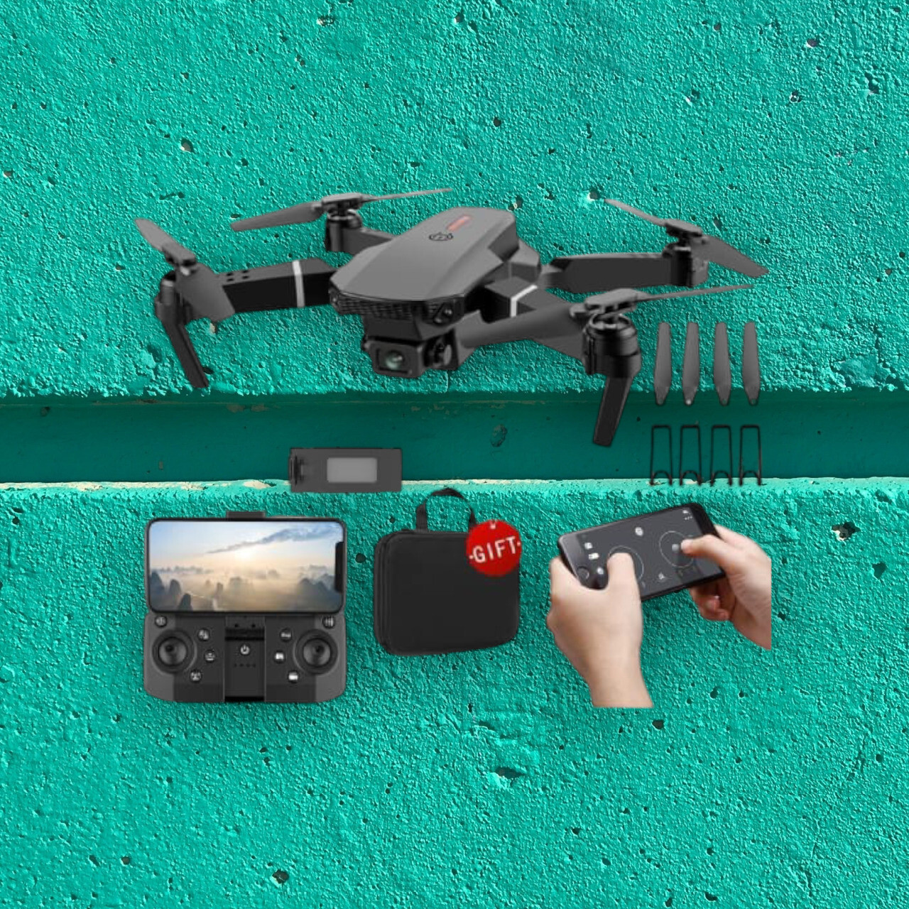 swa mi Drone WiFi Camera Drone Remote Control Quadcopter 360 Flip Stunt Drone_19 Drone image 1