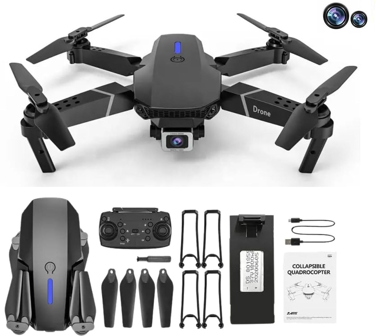 dravya impex Drone with 4k Camera Foldable 1080P Altitude Hold,One Key Take Off/Landing Drone Drone-picture-21