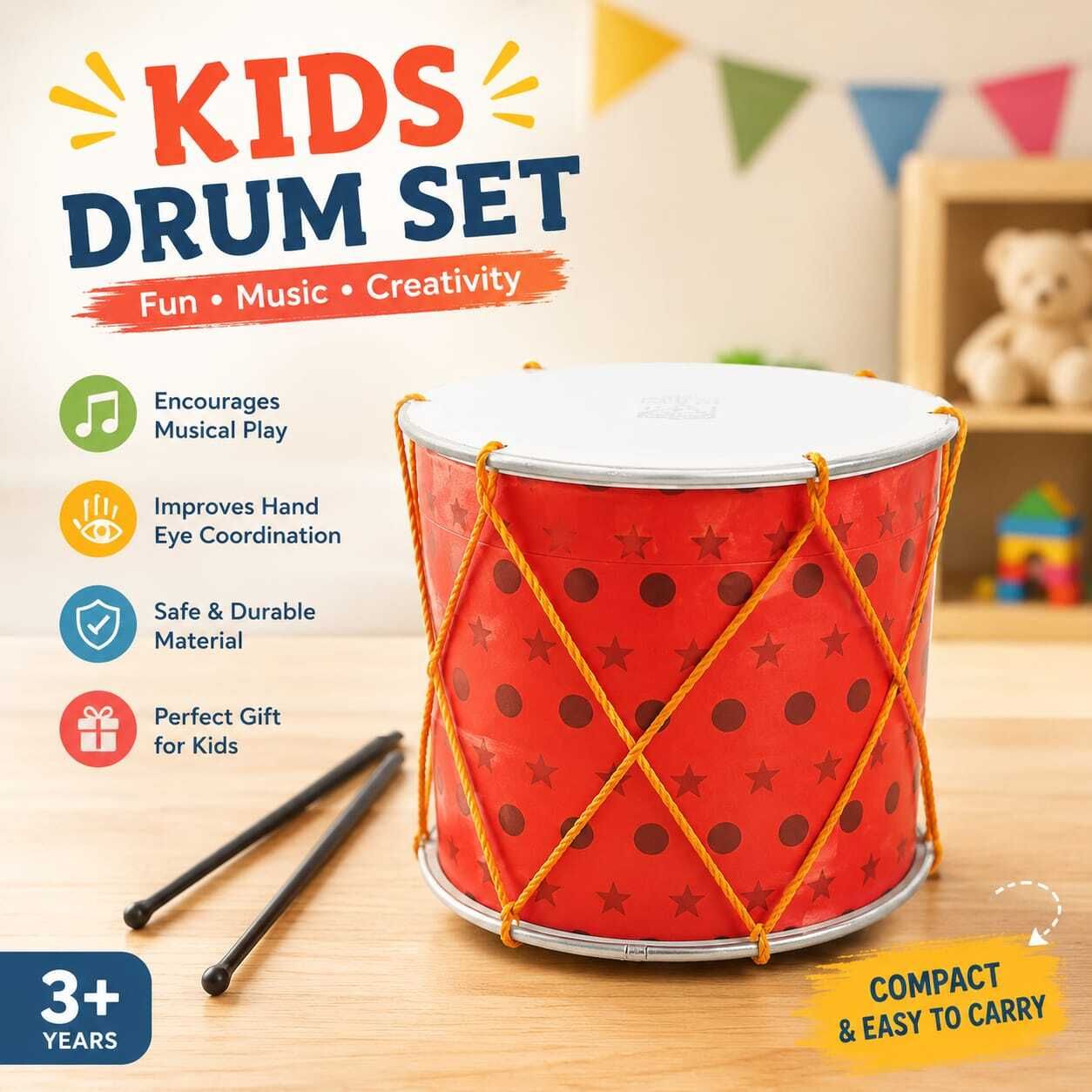 gse DRM1 Acoustic 1 Drum Kit Set-picture-19