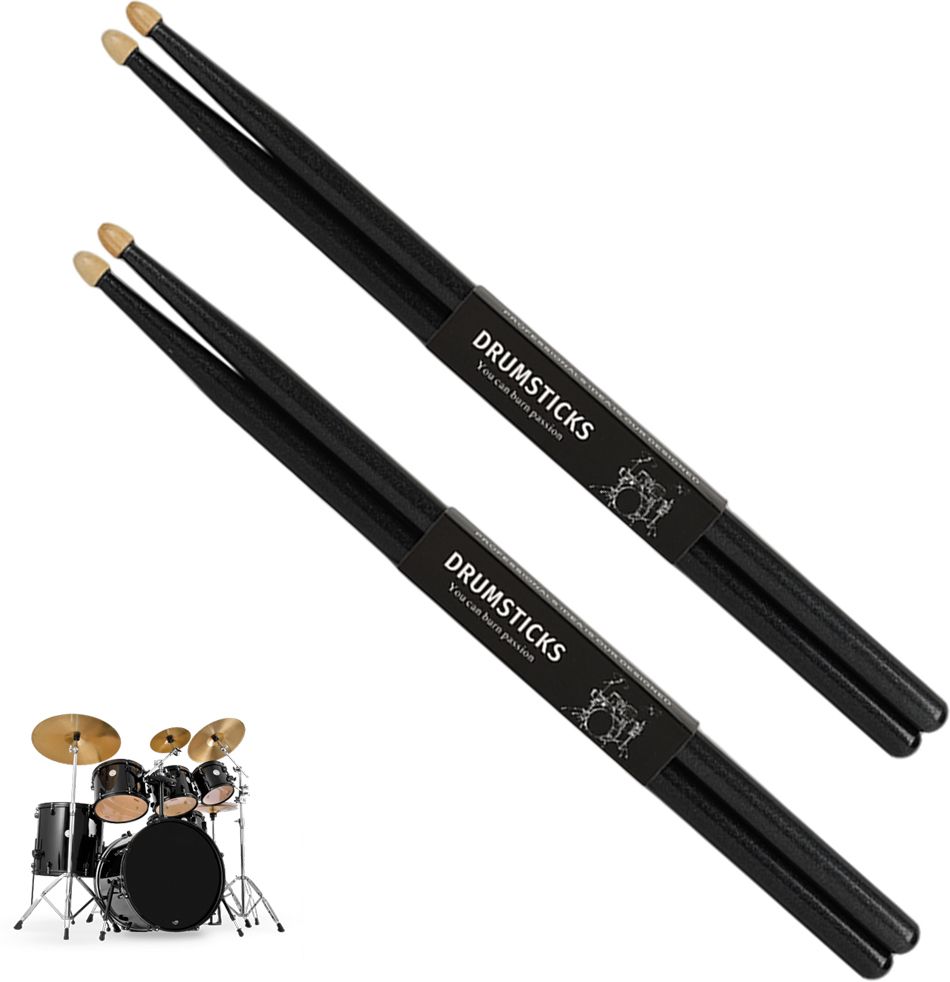 climberty Maple Wood Drumsticks 2 Pairs 16 Inch Percussion Sticks for Drummers 16 Drumsticks-picture-16