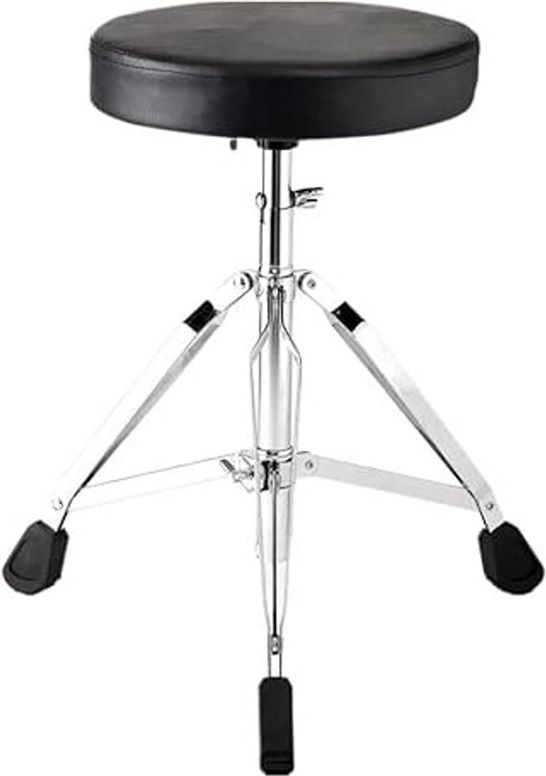 pleasure R-26 Adjustable Piano Stool with PU Leather Seat,Chrome Tripod Base Round Top Drum Throne-picture-7