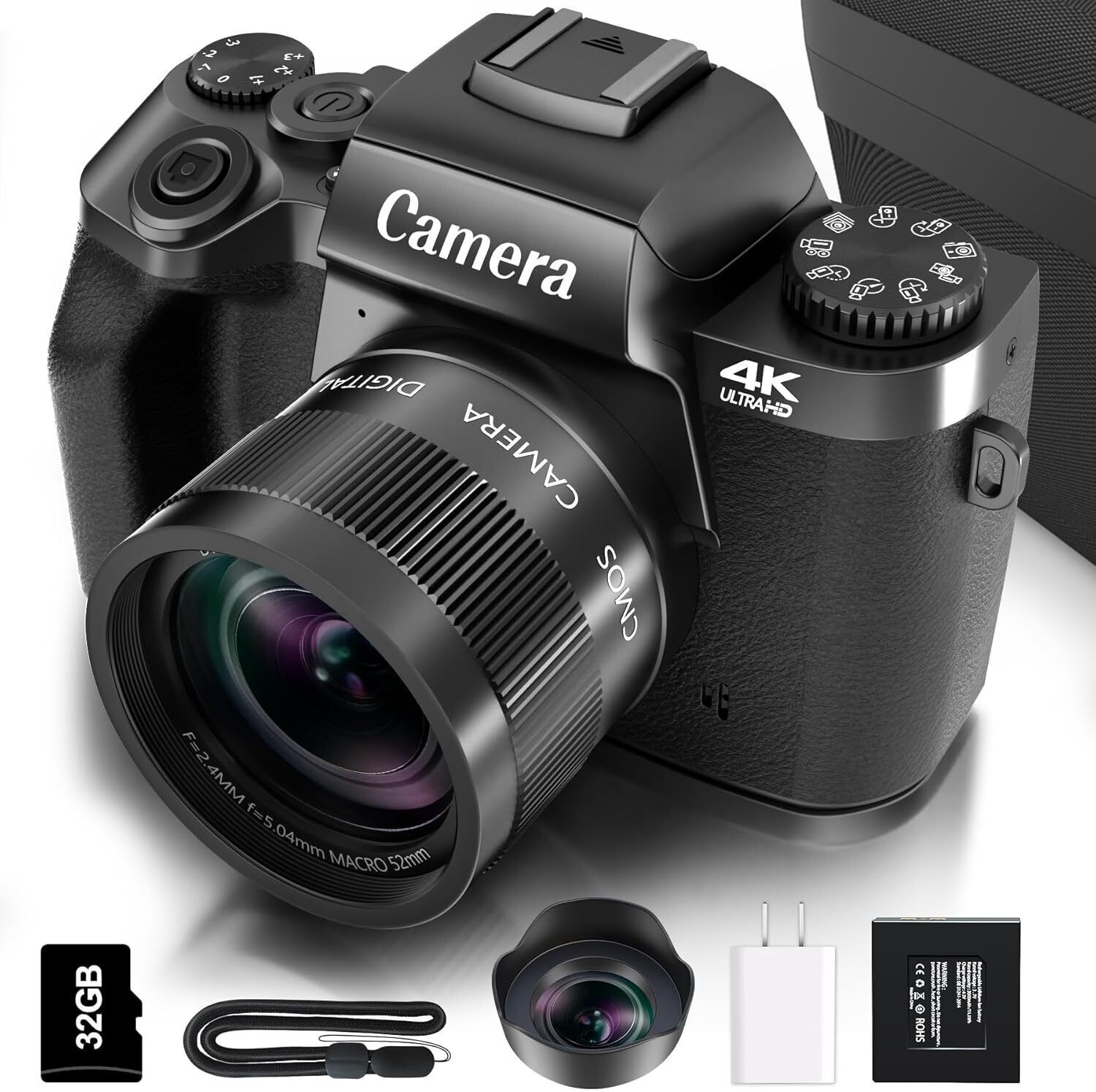 TOTAL Saneen Digital Camera for Photography, 4K 64MP WiFi Touch Screen DSLR Camera Body with 18-140 mm Lens-picture-12