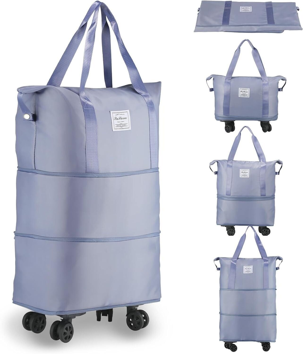 nuvio 7 L Strolley Duffel Bag - Expandable Travel Duffel Trolley Bag Waterproof Foldable Luggage Bag with Wheels - Multicolor - Regular Capacity-picture-36