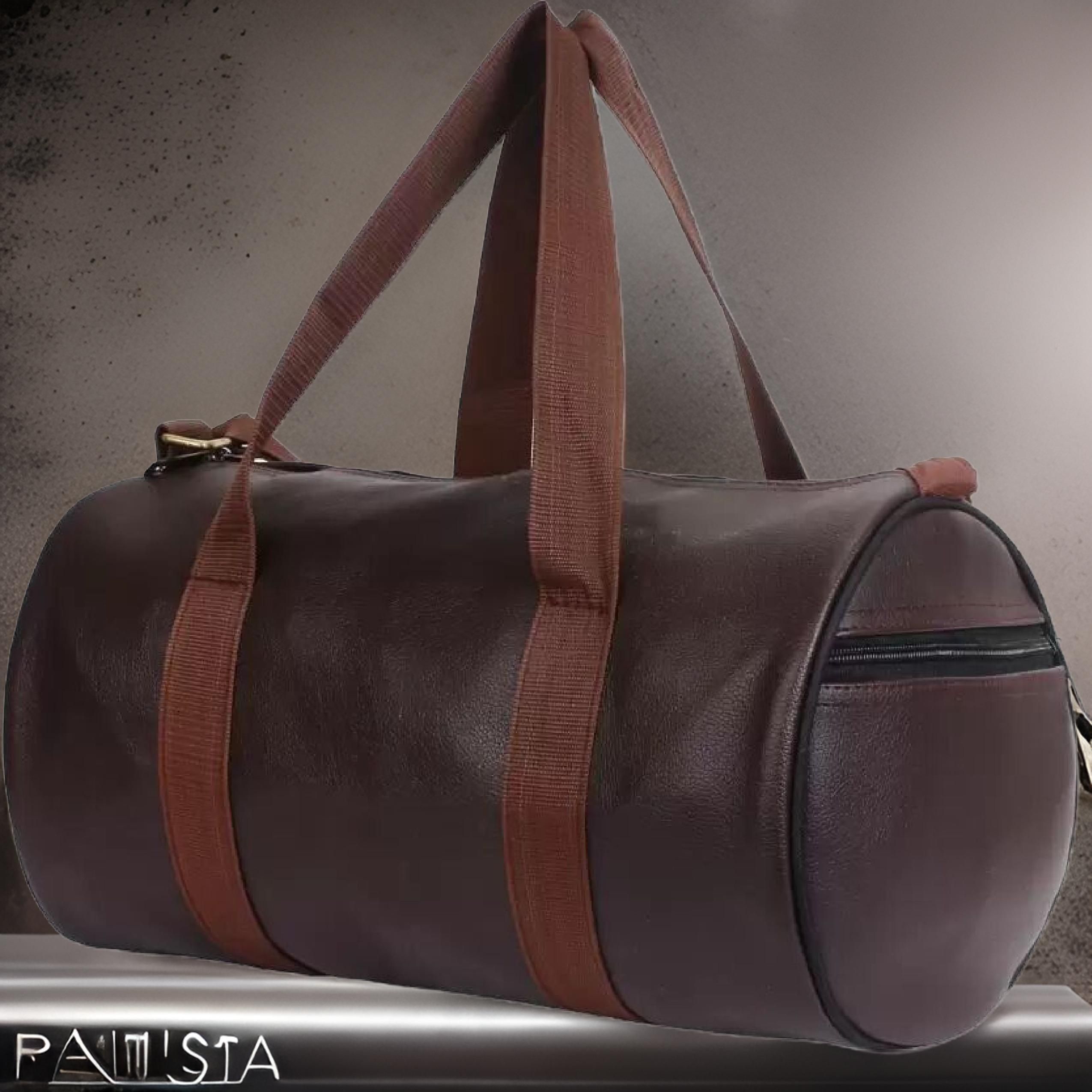 24 L Gym Duffel Bag - Sports Gym Bag for Men and Women, Travel Duffel Bag (S-17.5 INCH) - Brown