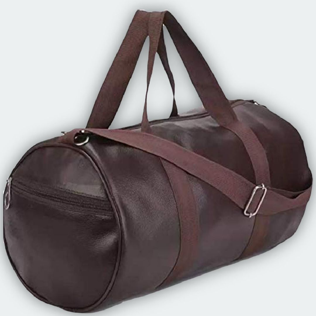 cool indians 20 L Gym Duffel Bag - Sports Synthetic Leather Gym Bag with Shoulder Strap for Men and Women - Brown-picture-10