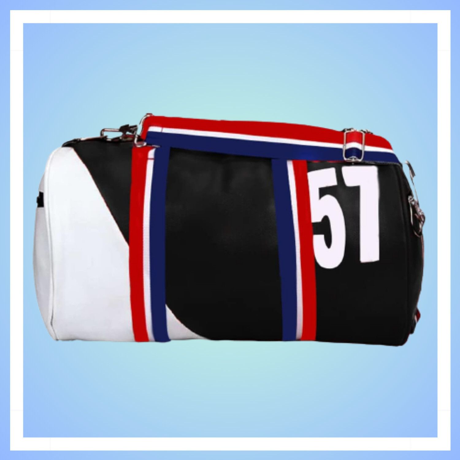 cool indians 20 L Gym Duffel Bag - Duffel Bag || Gym Bag For Men || Fitness Kit || Shoulder Gym Bag - Black, White-picture-14