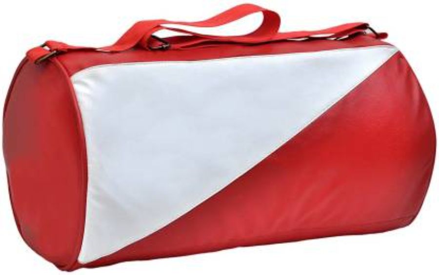 25 L Gym Duffel Bag - Durable Travel Sports Gym Lightweight Duffel Bag - Red, White-image-46