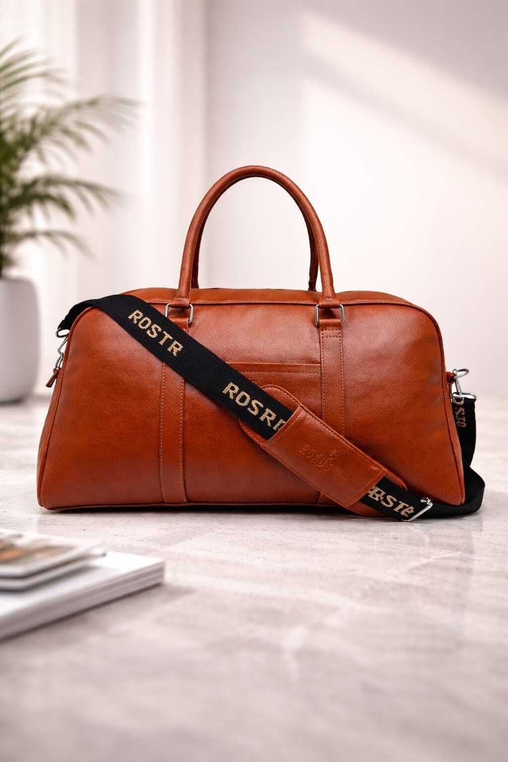 30 L Gym Duffel Bag - Stylish Weekender Travel Bag/Gym Sport Bag For Men & Women Duffle Without Wheels - Brown-image-12