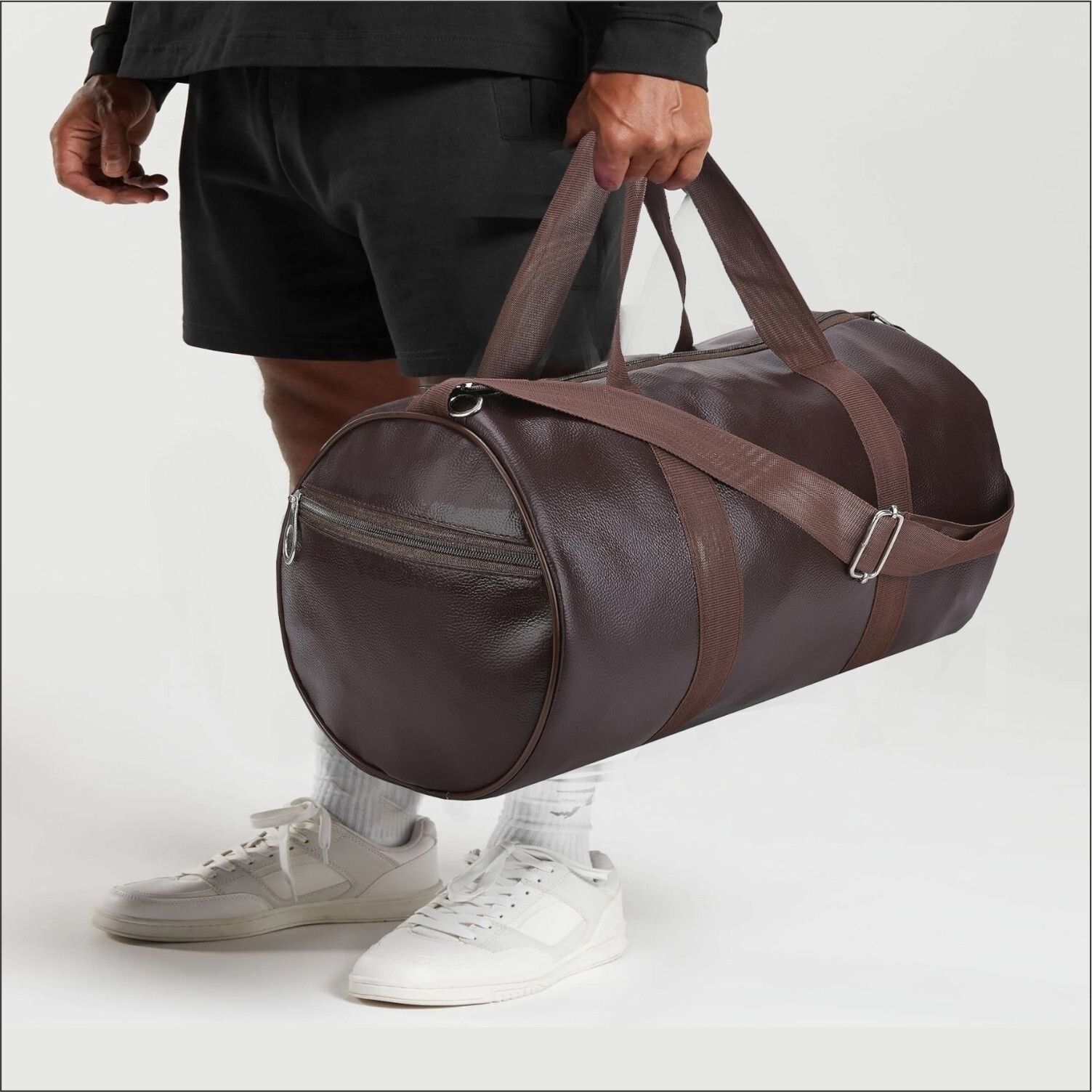 cool indians 20 L Gym Duffel Bag - Gym duffel Bag For men Sports Bag brown gym Bag - Brown-picture-15