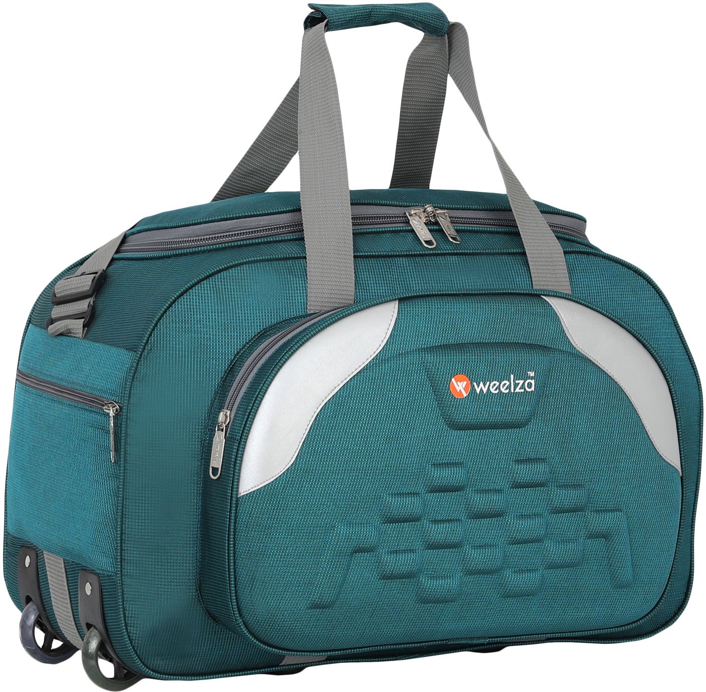 65 L Strolley Duffel Bag - Heavy Duty Branded Quality Duffel Luggage Travel Bag - Green - Large Capacity