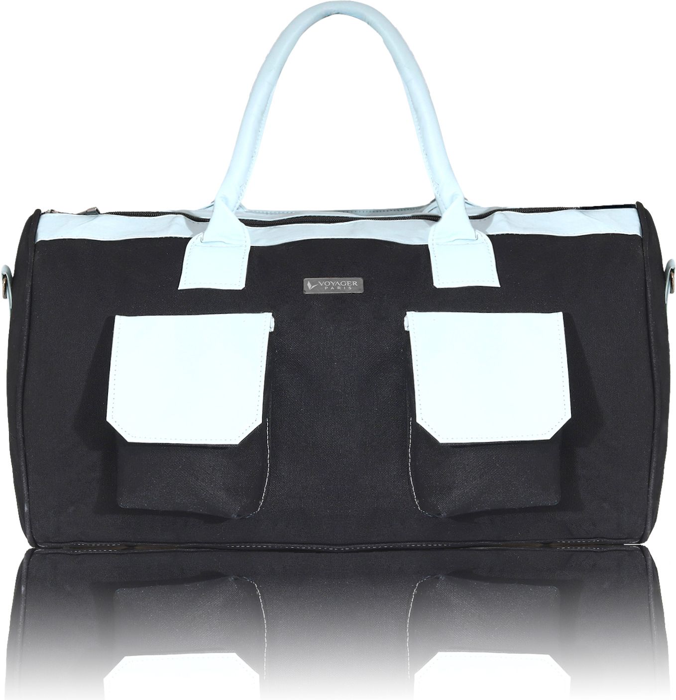 30 L Gym Duffel Bag - La Loire Casual Trendy Stylish with Great Space Facility & Front 2 Pocket - Black-image-45