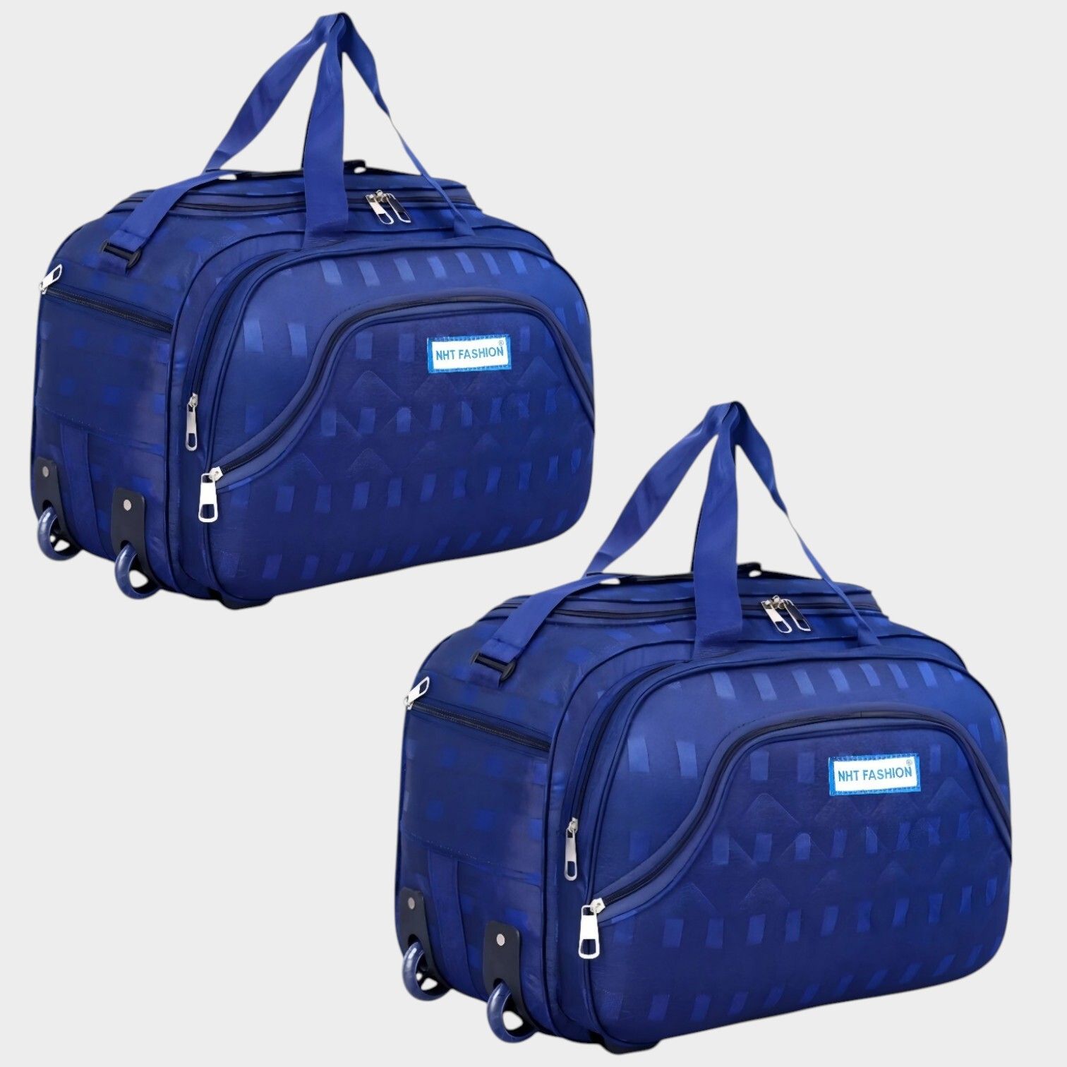 60 L Strolley Duffel Bag - New Stylish travel bag 1+1 60 L combo pack of 2 luggage bag -Regular Capacity - Blue - Large Capacity-image-25