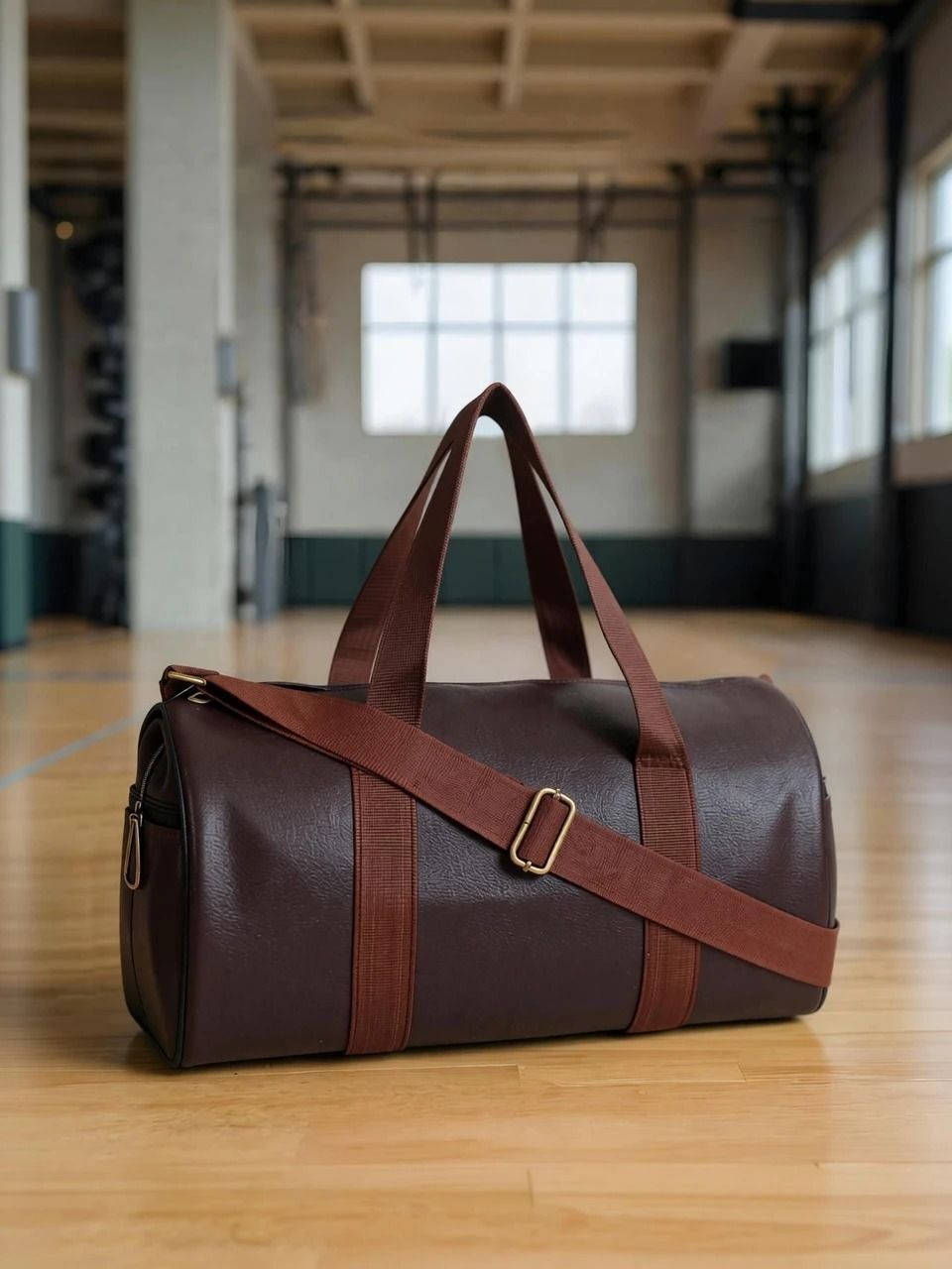 20 L Gym Duffel Bag - Premium Multipurpose Gym Duffel Bag for Men Women Travel Carry Bag - Brown-image-4