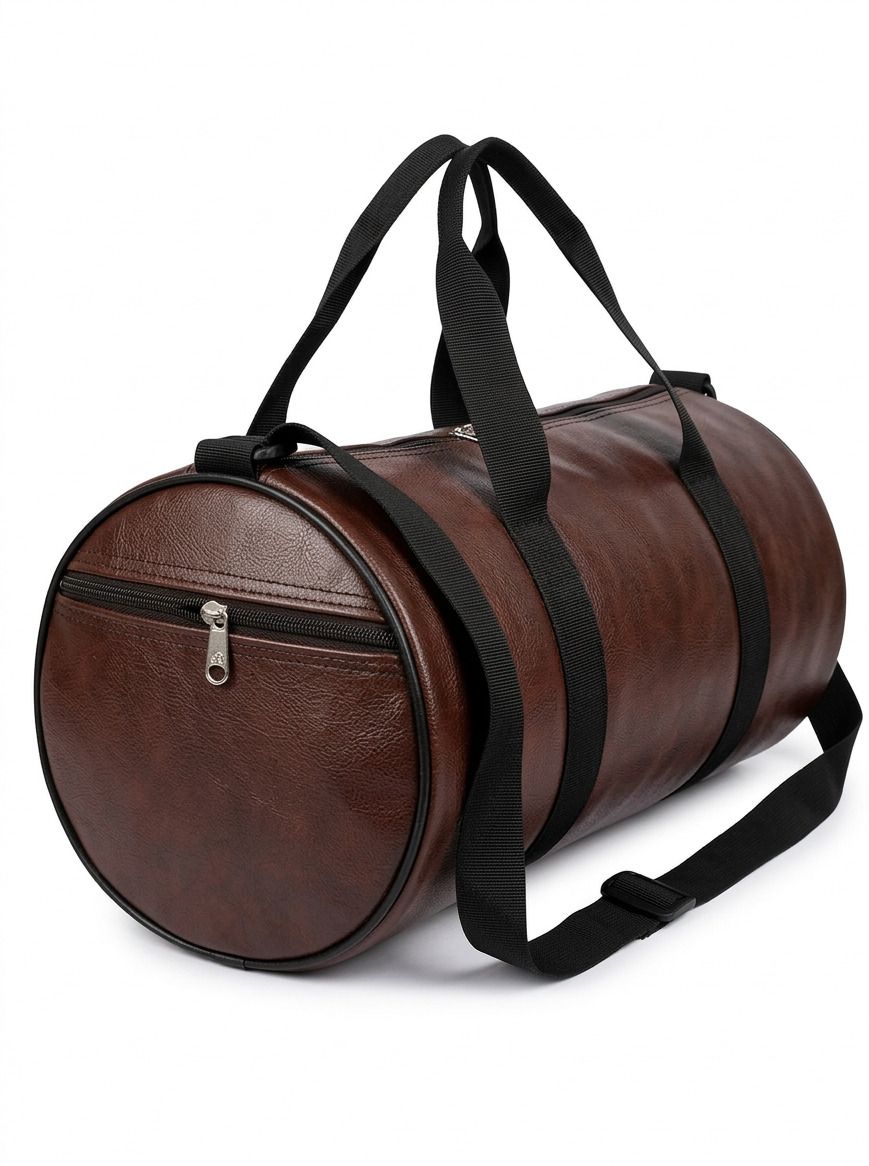 20 L Gym Duffel Bag - Leather Gym Bag Hand Duffle Bag Shoulder Bag Multipurpose Bag Unisex Sports Bag - Brown-image-23