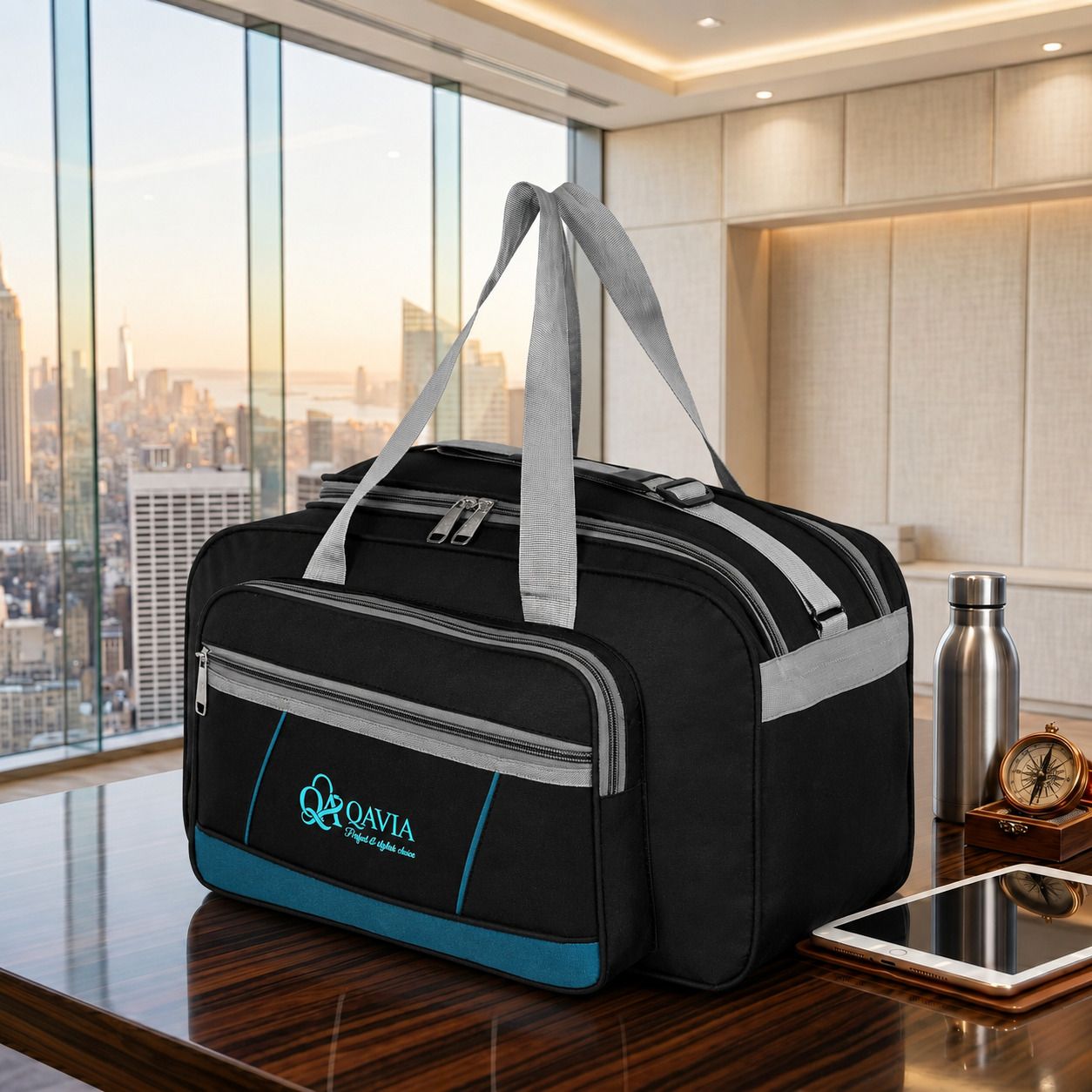 50 L Hand Duffel Bag - Stylish Luggage bag Travel Duffle Bag with Hidden Pocket - Black - Large Capacity-image-35