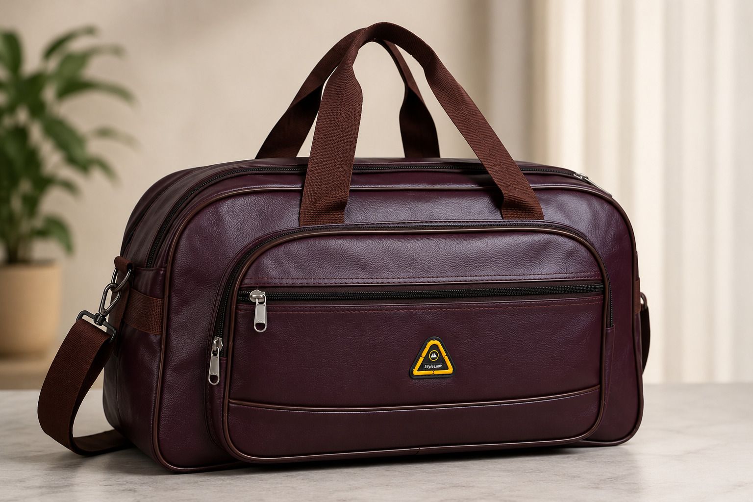 54 L Hand Duffel Bag - StyleLook Executive Travel Bag - Brown - Large Capacity-image-42
