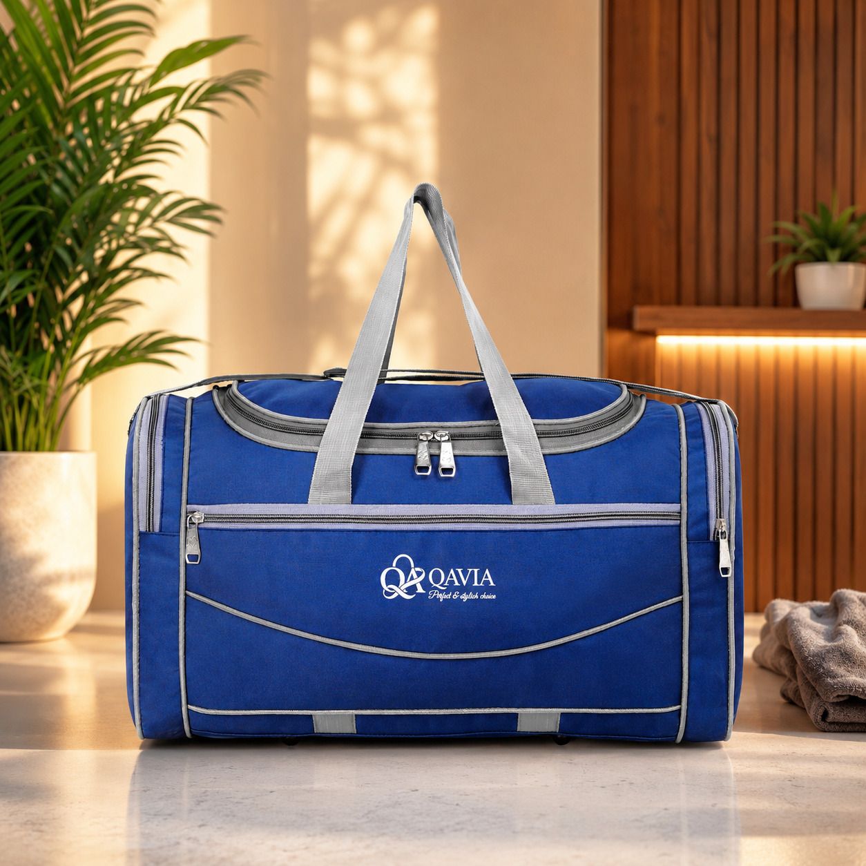 50 L Hand Duffel Bag - Luggage bag Travelling Bag Light Weight Duffle bag for Men & Women - Blue - Large Capacity-image-40