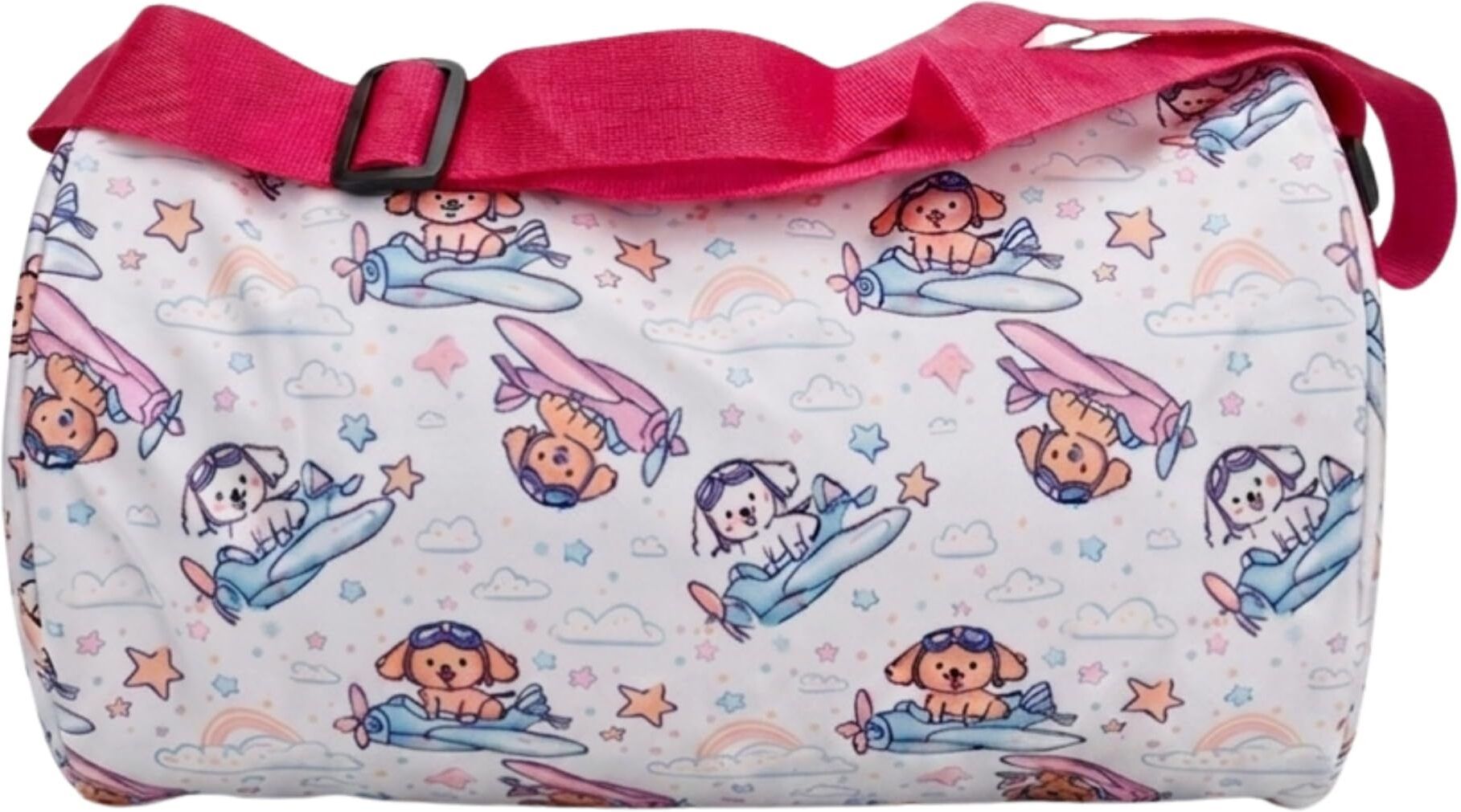 12 L Hand Duffel Bag - Cartoon Theme Kids Duffle Bag Lightweight Shoulder Travel Carry Bag - White - Regular Capacity-image-23
