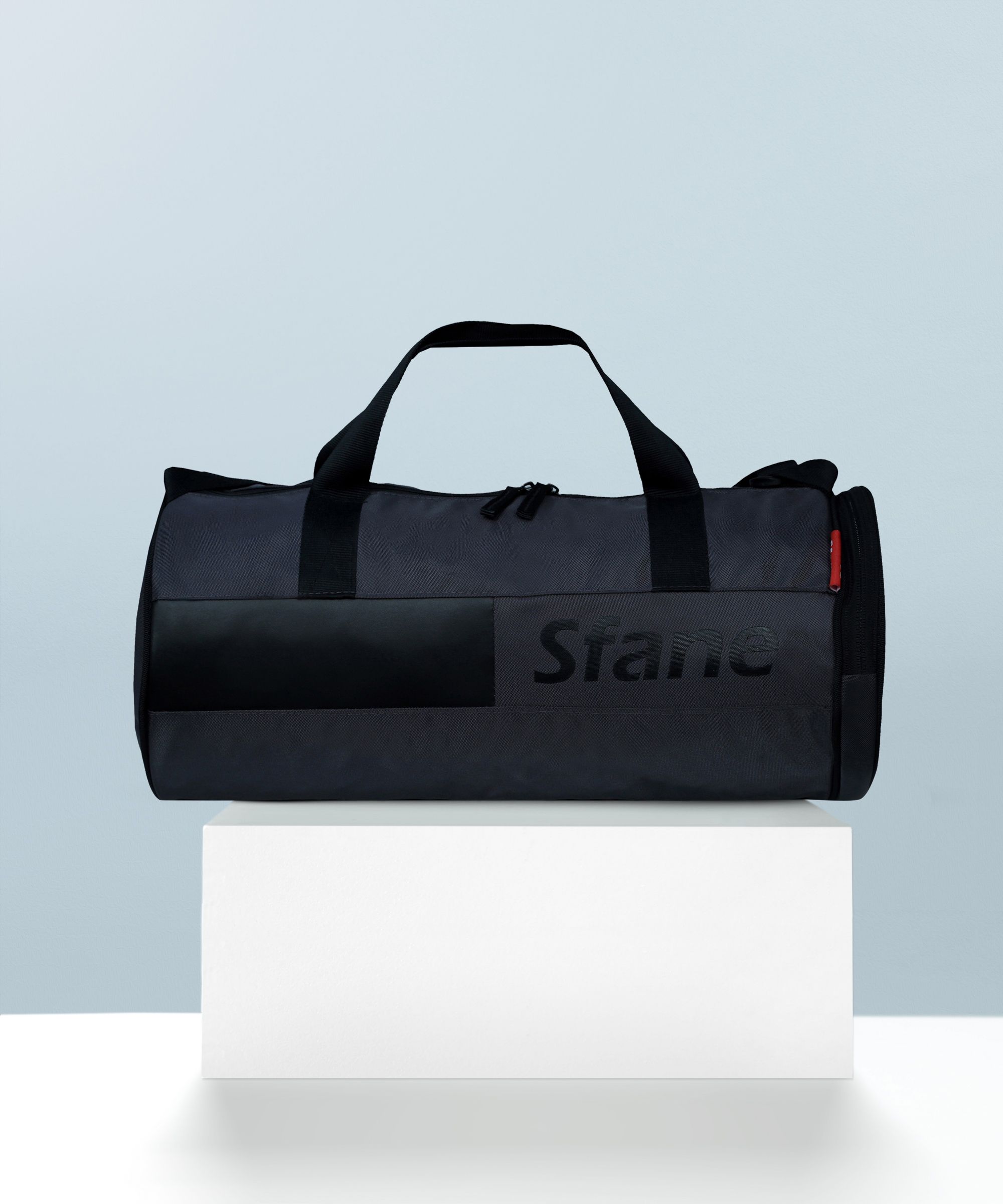 25 L Gym Duffel Bag - Men & Women Leatherite Black Duffel Sports - Black, Grey