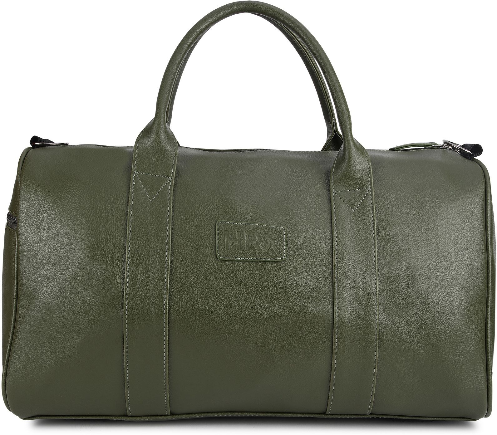 30 L Hand Duffel Bag - Faux Leather Stylish Weekend travel Duffle bag - Green - Regular Capacity