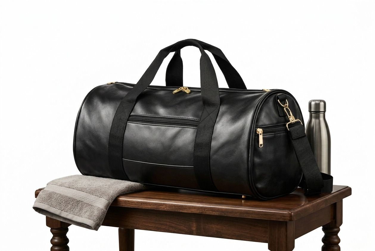 13 L Gym Duffel Bag - Gym bag / duffle bag for men & women (black) - Black-image-26