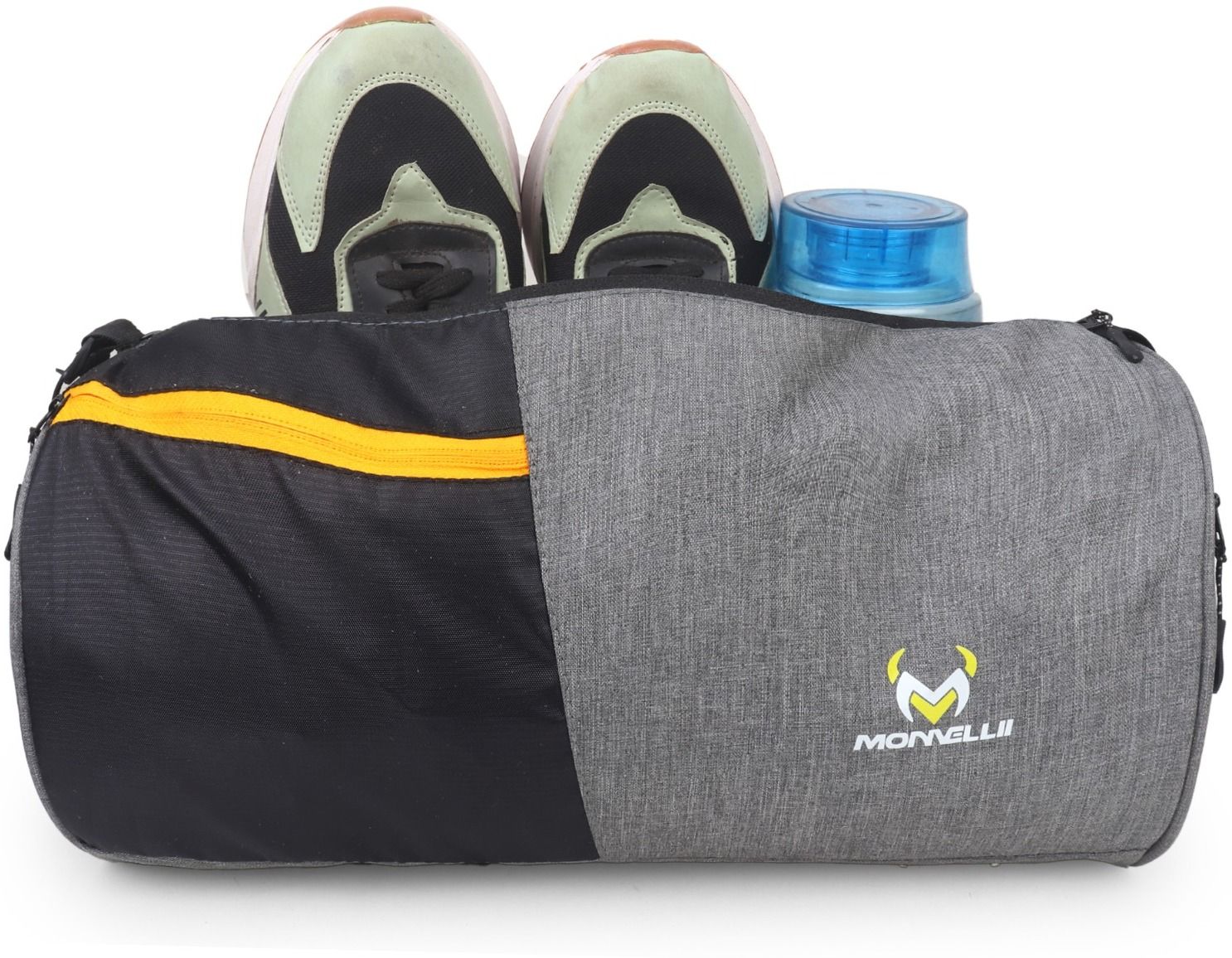 monvelli 16 L Gym Duffel Bag - HYBRID DUFFLE BAG - Black, Grey-picture-11