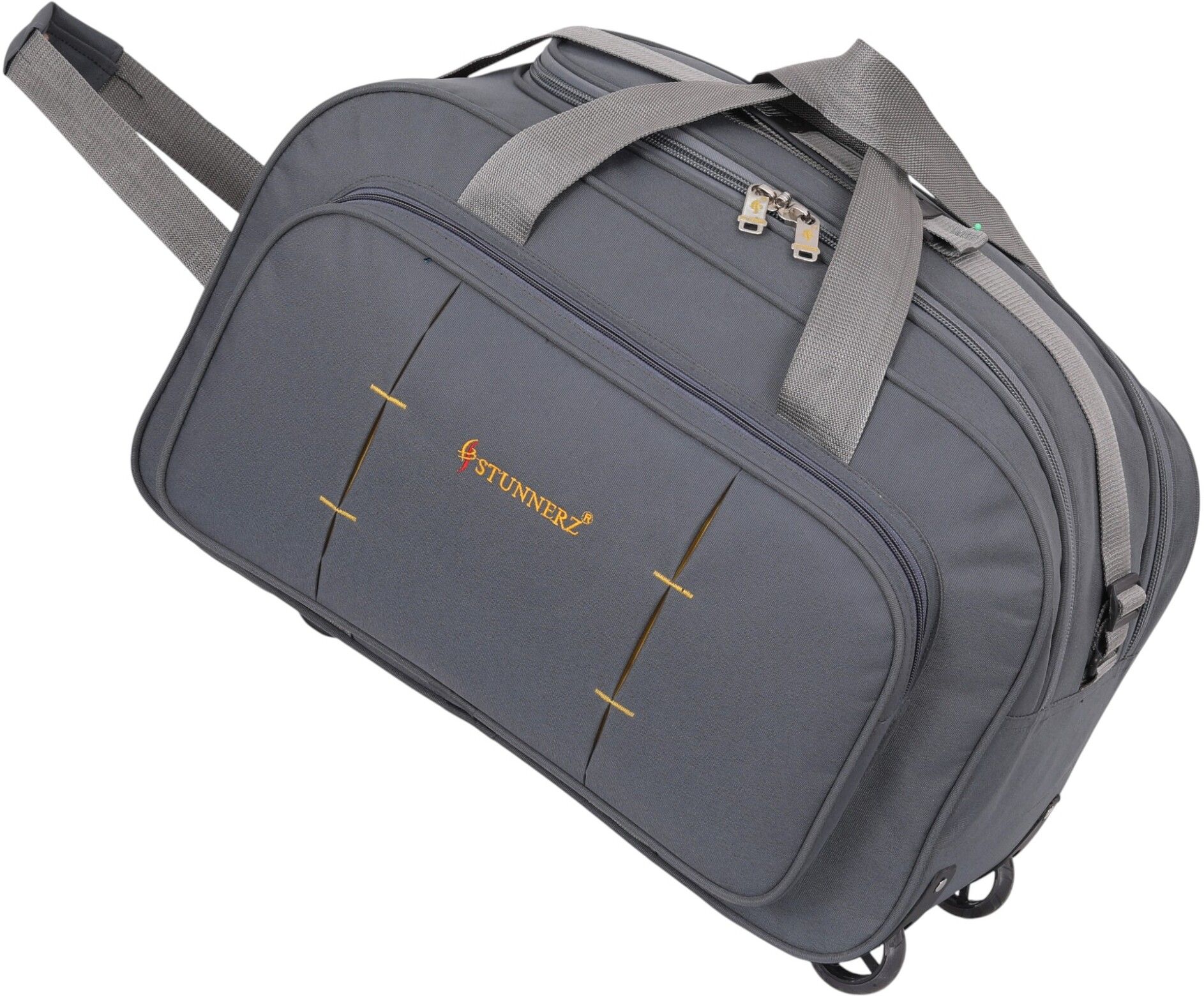 70 L Strolley Duffel Bag - - Premium Waterproof Laguauge Bag Duffel Bag For Tour & Travel Regular Capacity - Grey - Large Capacity-image-32