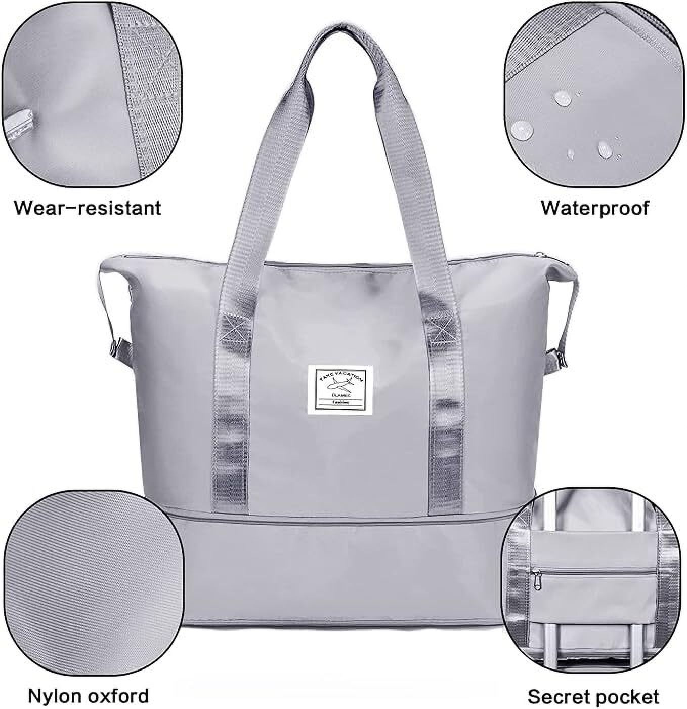 120 L Gym Duffel Bag - Foldable Travel Bag Small - Grey