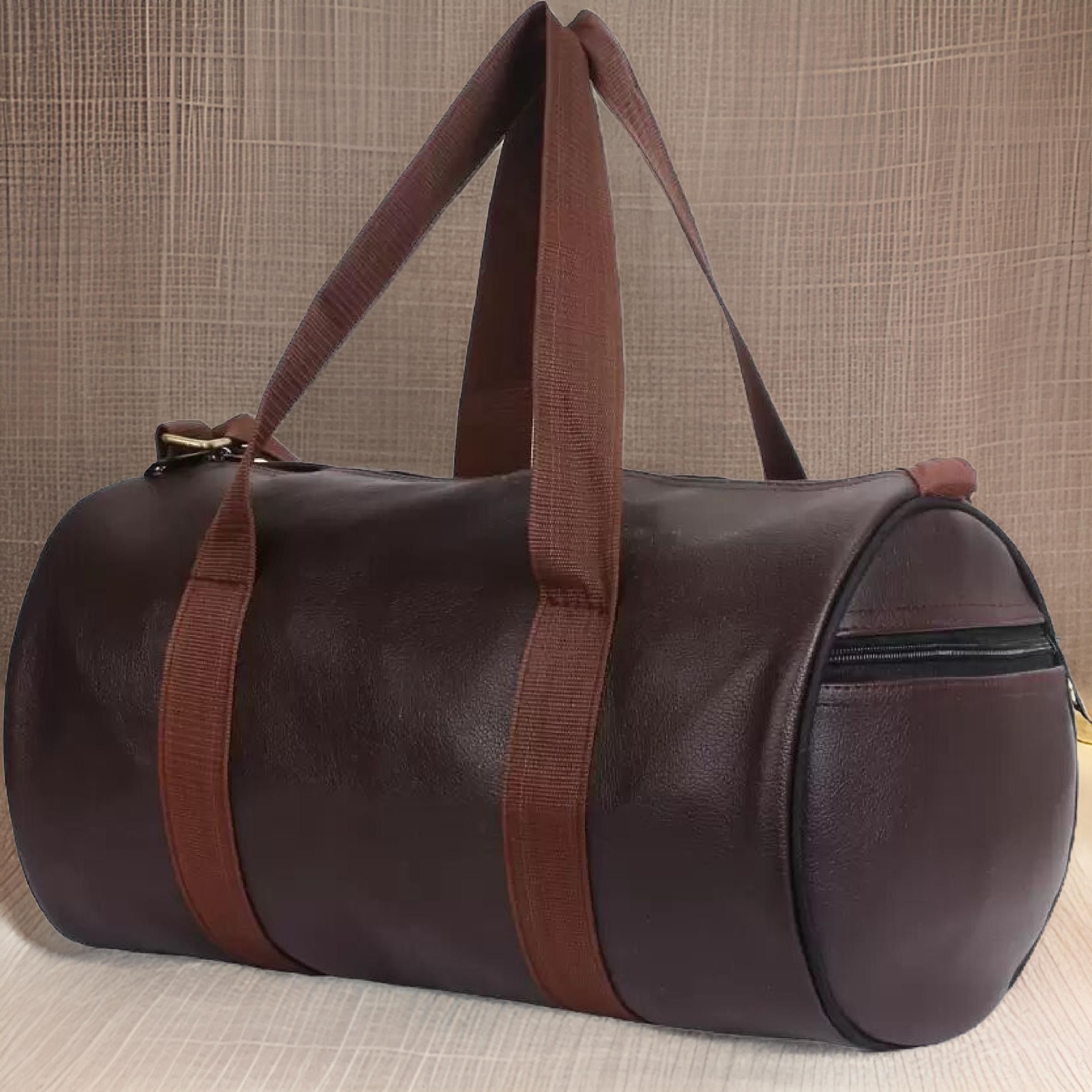 25 L Gym Duffel Bag - Sports Gym Bag for Men and Women, Travel Duffel Bag (S-17 INCH) - Brown