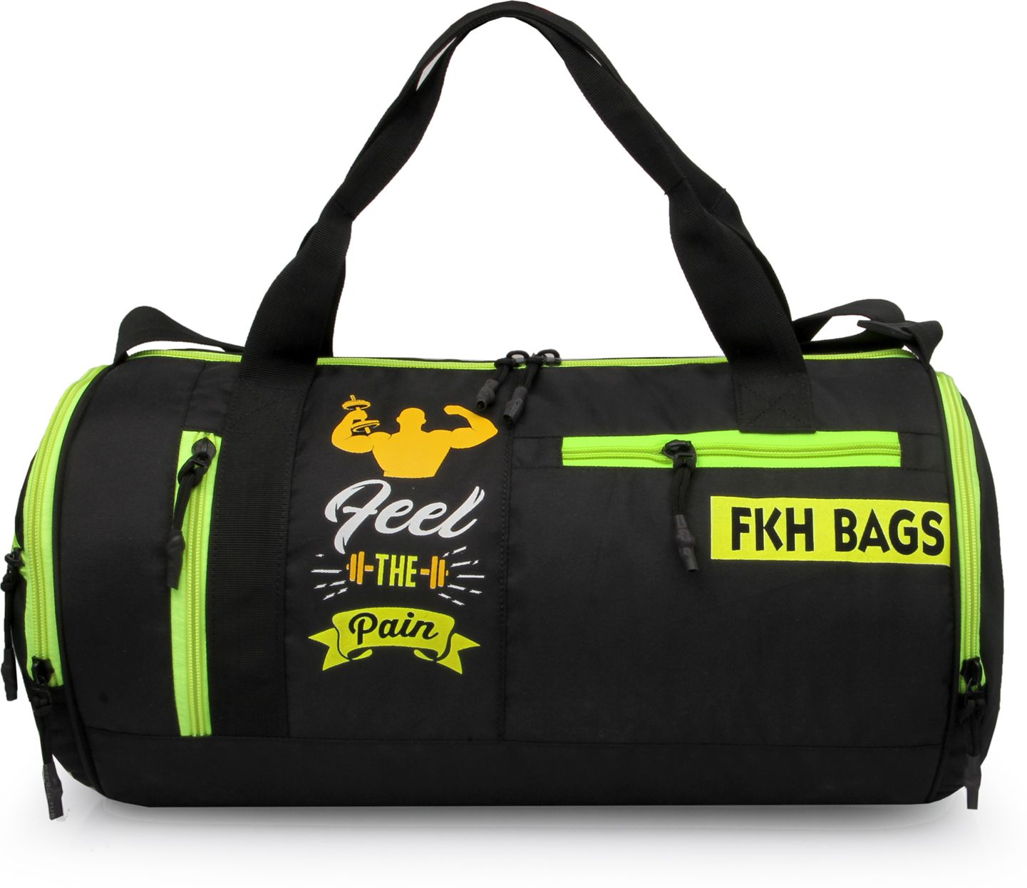 4 L Hand Duffel Bag - Men & Women black Sports Duffel with Shoe Compartment & Detachable Belt - Green - Regular Capacity-image-43