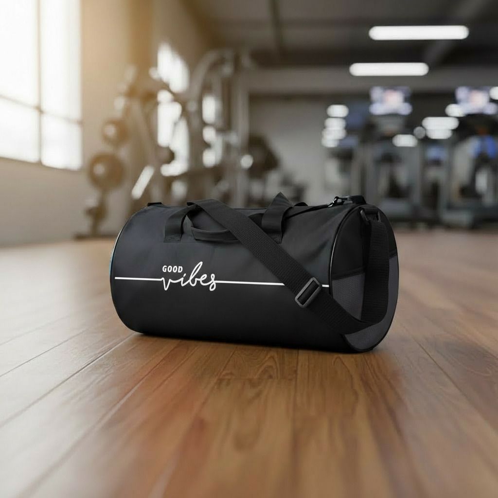 15 L Gym Duffel Bag - style Duffle/Gym Bag/Shoulder Bag for Men & Women - Black-image-22