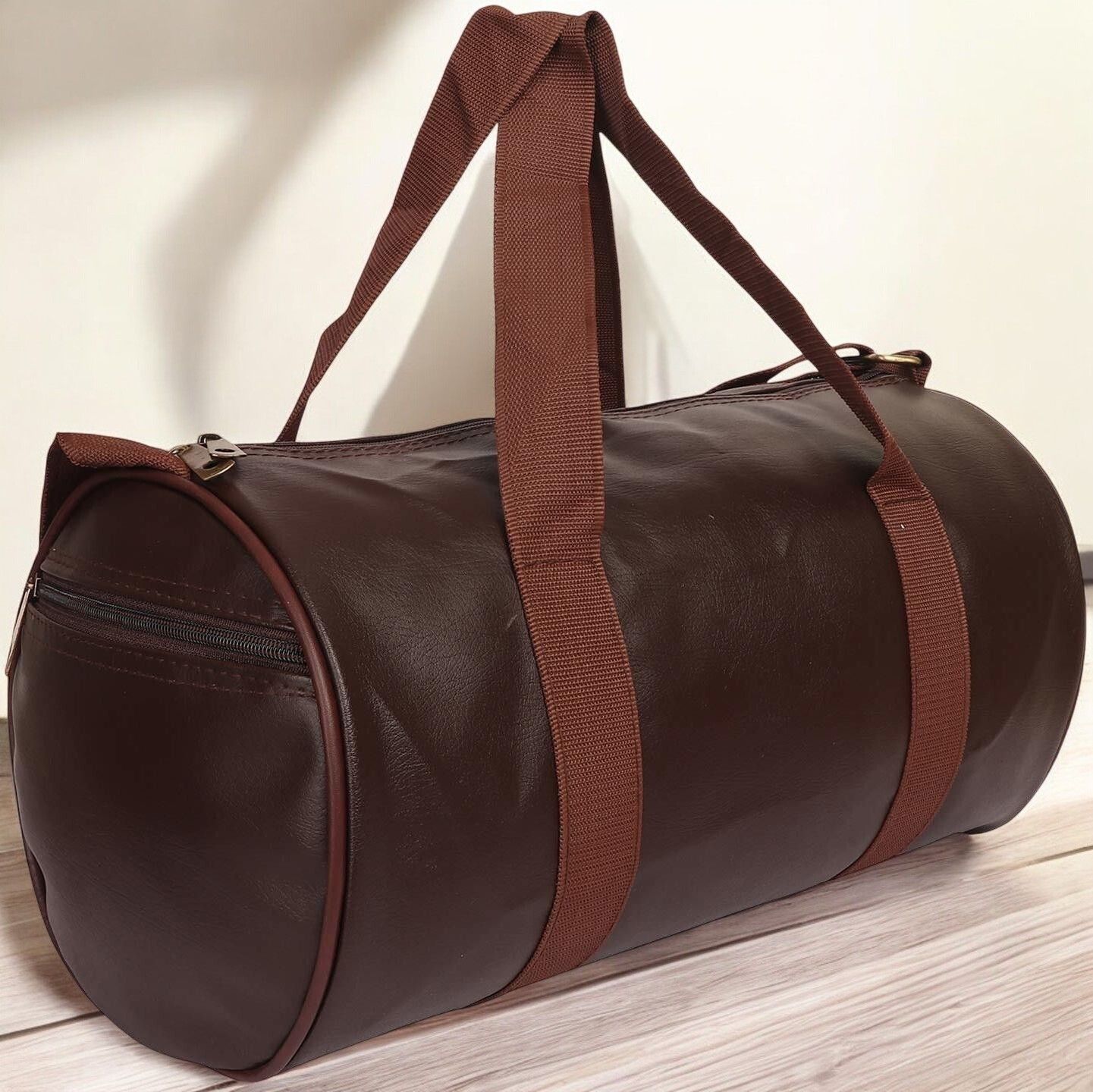 23 L Gym Duffel Bag - Duffel Gym Bag With Wrist Support Band, Shoulder Gym Bag, Travel Bags - Brown