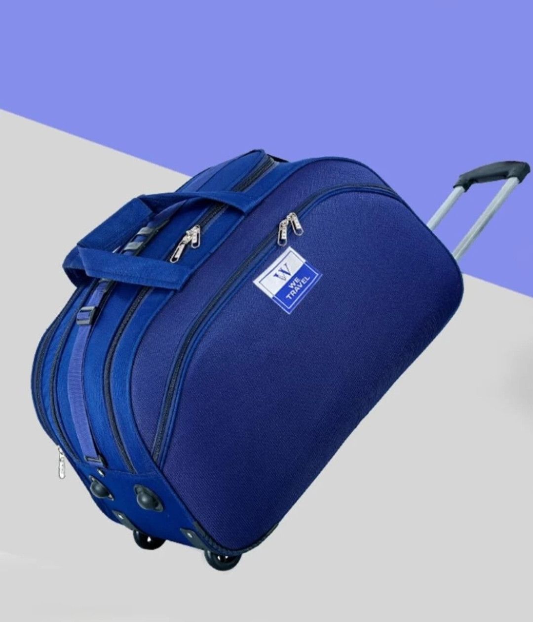 66 L Strolley Duffel Bag - 20 inch Travel Duffle Trolley Bag Luggage Cabin Waterproof - Blue - Large Capacity-image-33