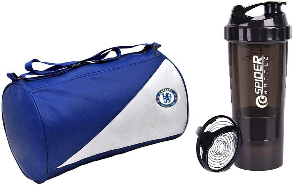 true indian 20 L Gym Duffel Bag - Premium Quality sport bag for gym and travel with spider protein shaker bottle - White-picture-28