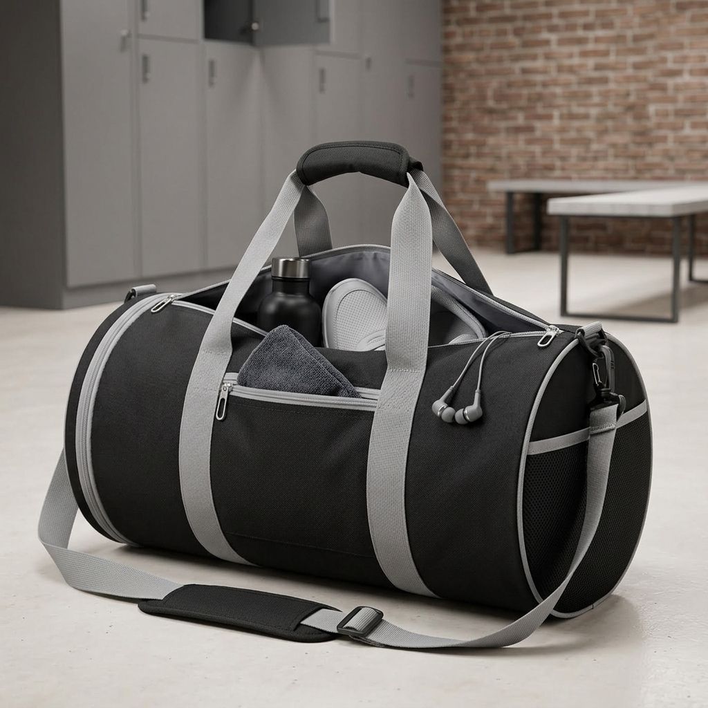 40 L Gym Duffel Bag - Gym Duffel Bag with Shoe Compartment, Adjustable Shoulder Strap - Black-image-35