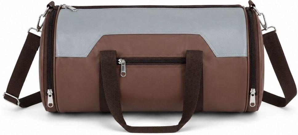 10 L Gym Duffel Bag - Kr58 - Brown, White-image-32