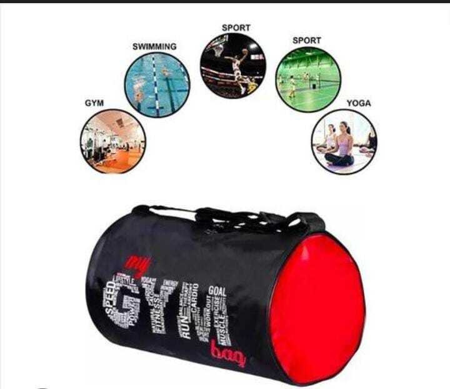 15 L Gym Duffel Bag - 3001_RED_BLACK_ DUFFEL BAG - Red, Black