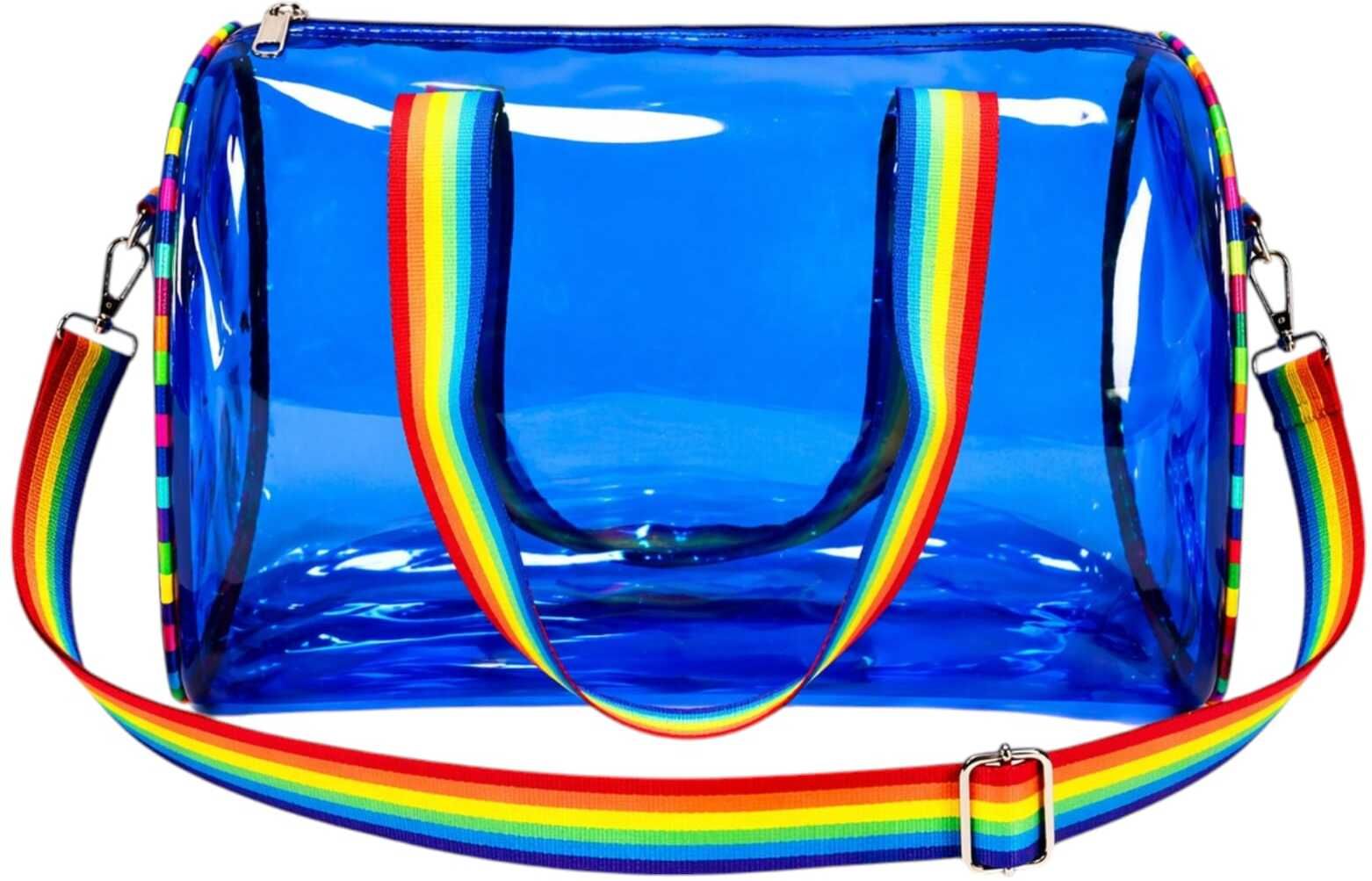 10 L Gym Duffel Bag - Transparent Travel Bag with Strap & Handles with 2 Compartment – 1 Piece - Multicolor-image-49