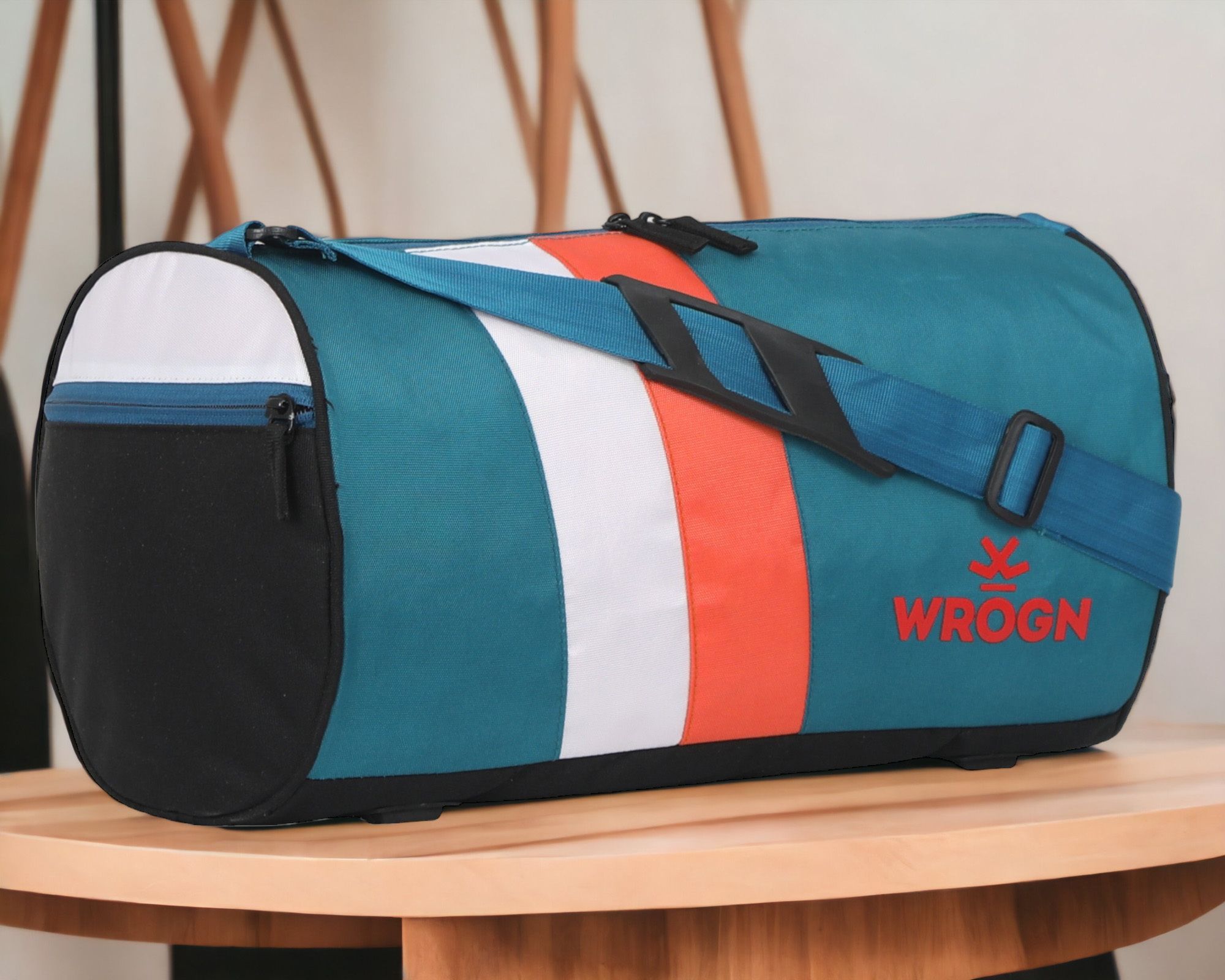 25 L Gym Duffel Bag - Trendy Men & Women-Black-Sport Duffel Gym Duffel Bag travel bag Fit Fitness-Blue - Green-image-15