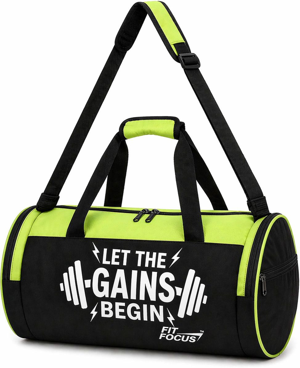 fit focus 30 L Gym Duffel Bag - Durable Polyester Gym Duffle Bag for Sports Activity – Ideal for Men & Women - Green-picture-16