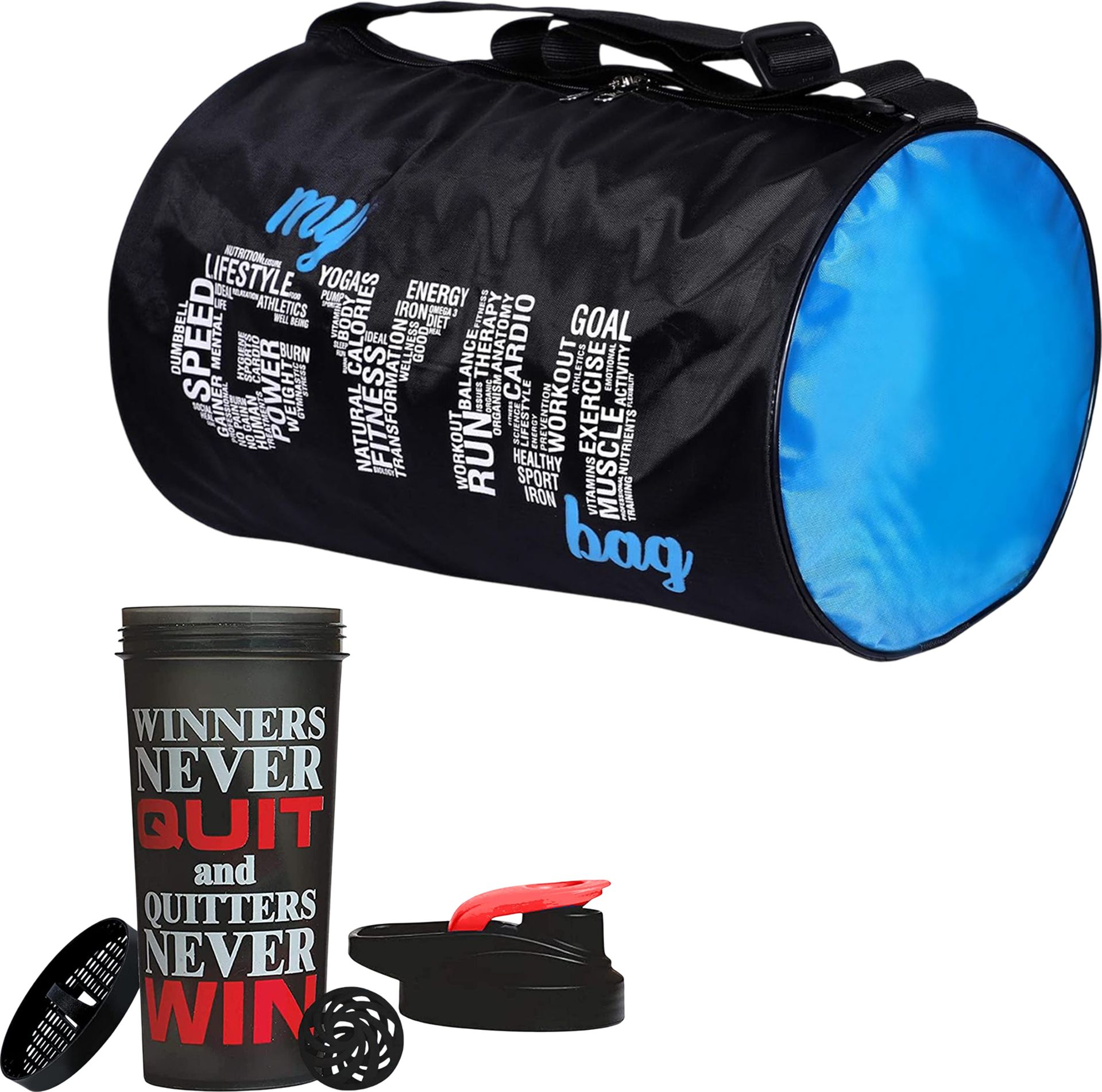 fit focus 20 L Gym Duffel Bag - Premium Gym Bag and Shaker Combo|Adjustable Shoulder Strap|Protein Shaker Bottle - Red-picture-27