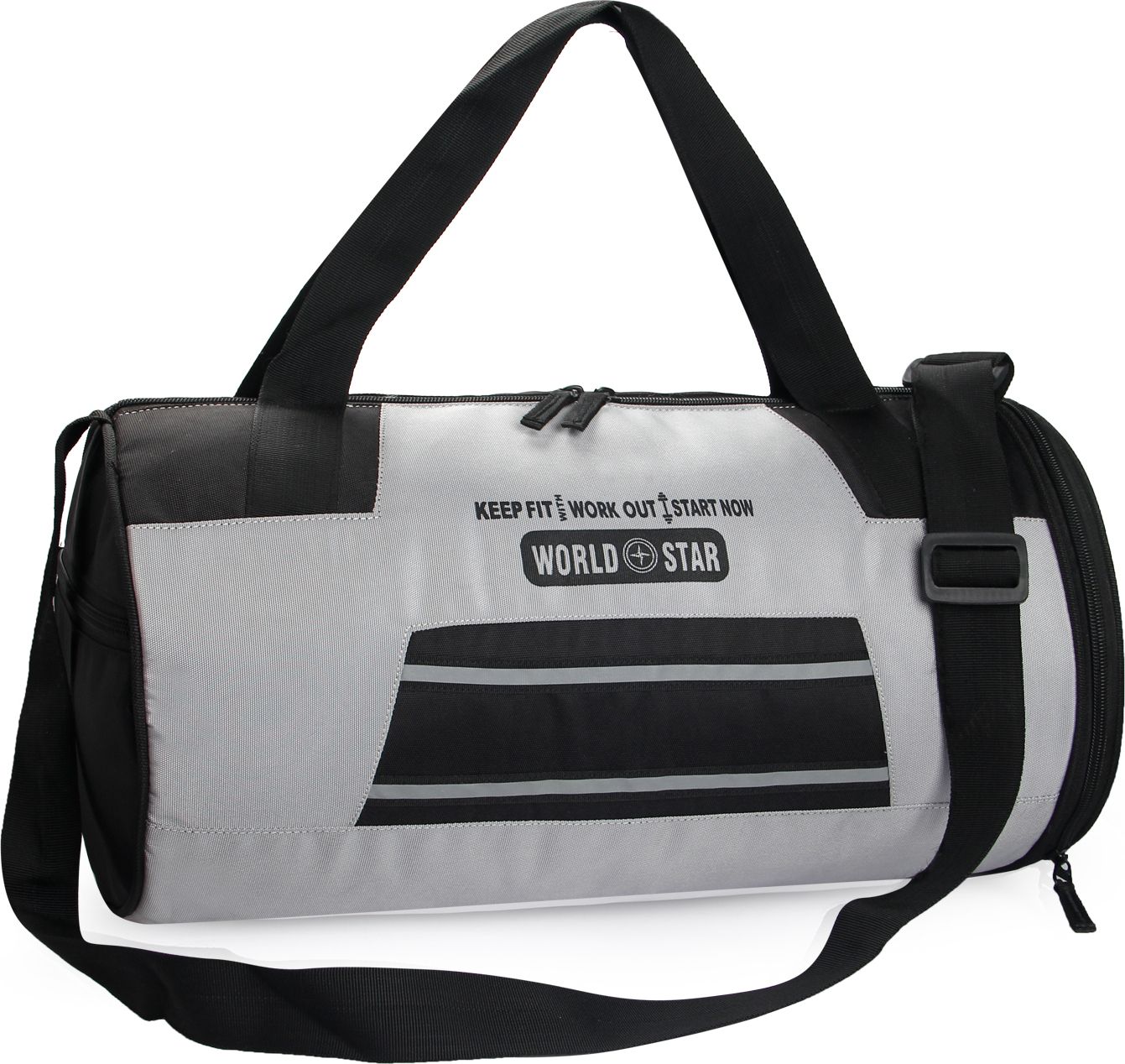 35 L Gym Duffel Bag - Gym Bag , Sports Bag / Kit Bag Duffle Bag Sports Duffel with Shoe Compartment - Grey-image-27