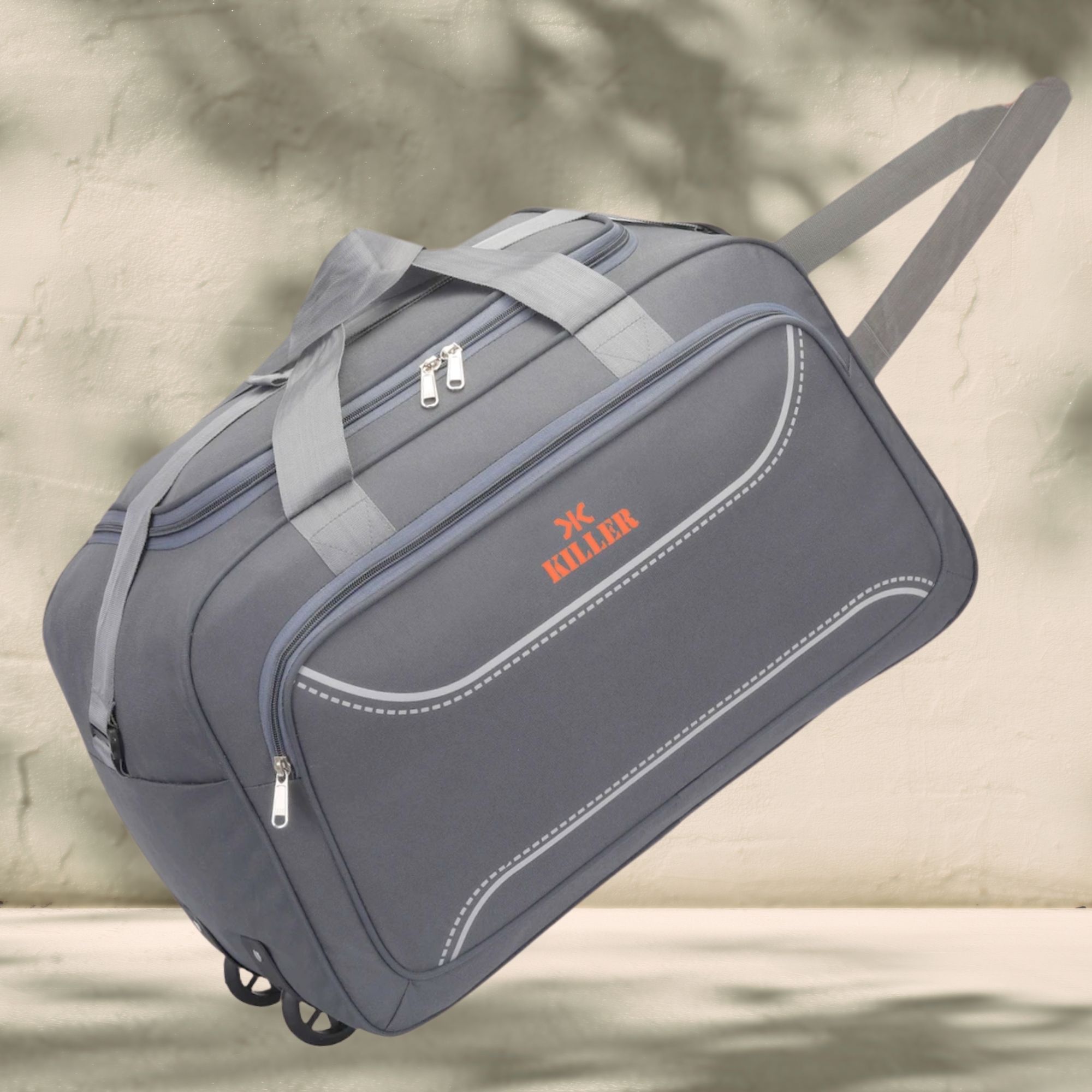 killer 75 L Strolley Duffel Bag - Premium 75L Unisex Luggage Bag For Tours & Travels Hostel Bag - Grey - Large Capacity-picture-26