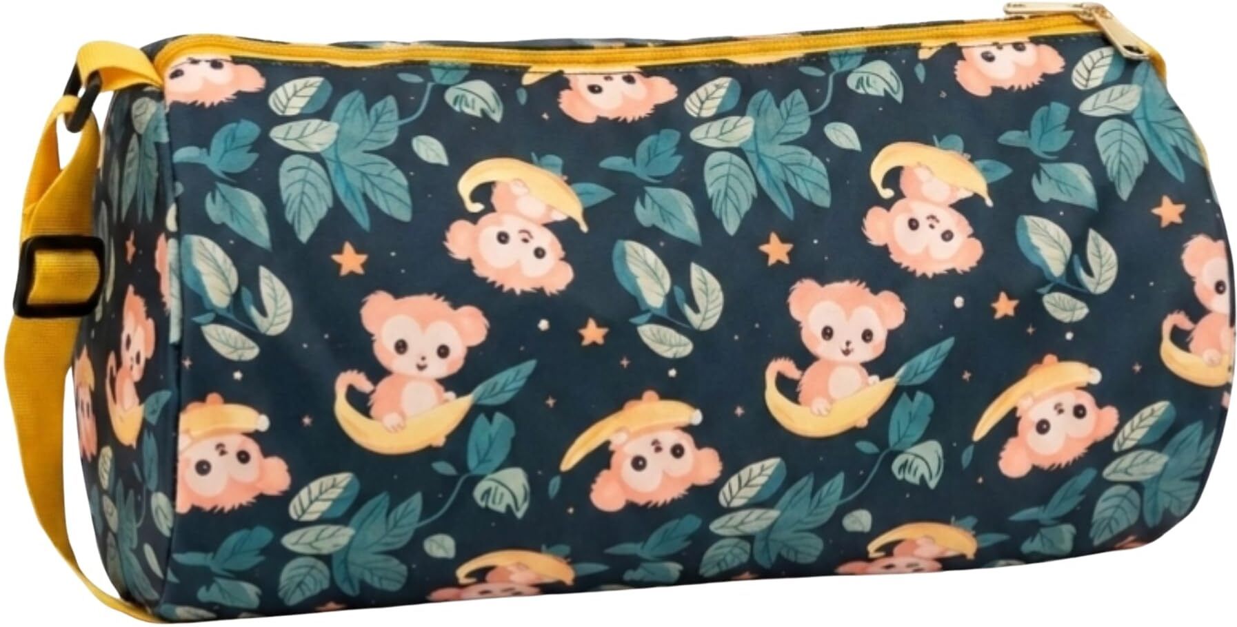 12 L Hand Duffel Bag - Kids Duffle Bag Cartoon Print Polyester Canvas Travel Bag Shoulder Duffel - Yellow - Regular Capacity-image-10