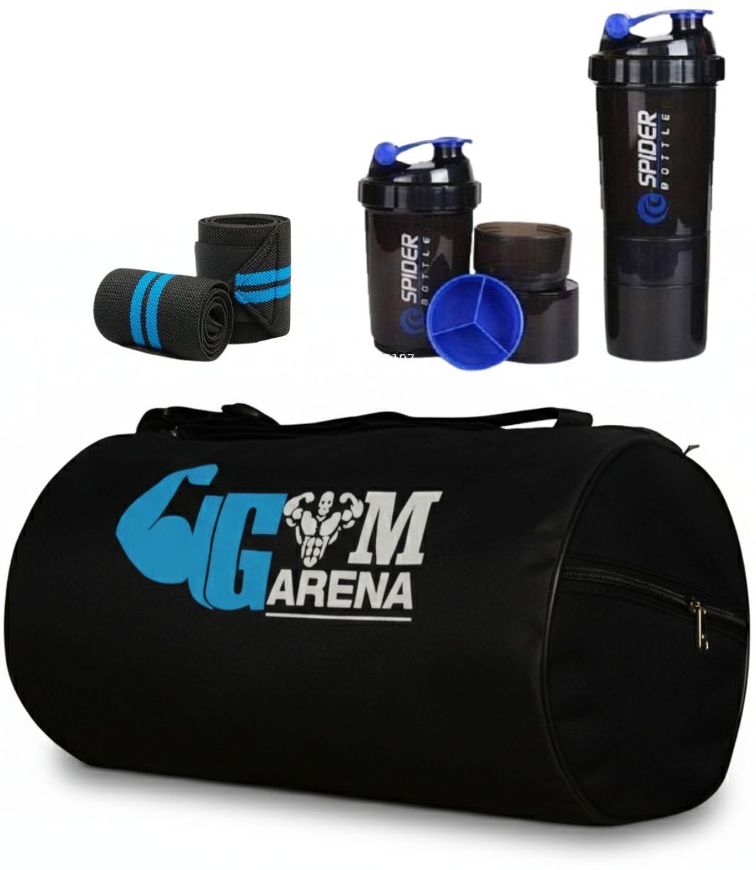 10 L Gym Duffel Bag - Gym Bag Combo for Men Combo Set for Men and Women Workout - Black-image-38