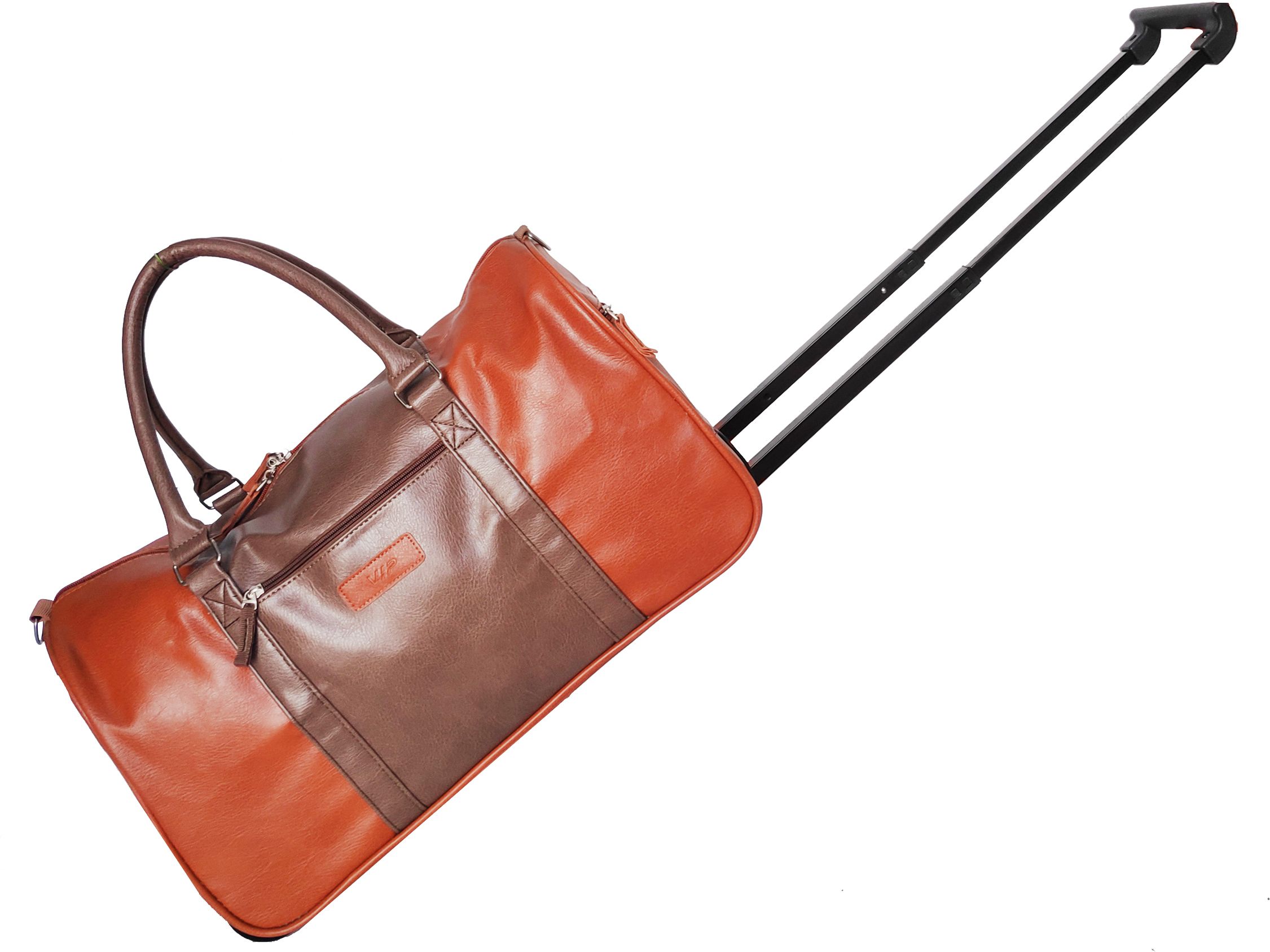 vip 35 L Strolley Duffel Bag - ESCAPE DUFFLE TROLLEY ( SMALL SIZE ) - Brown - Regular Capacity-picture-8